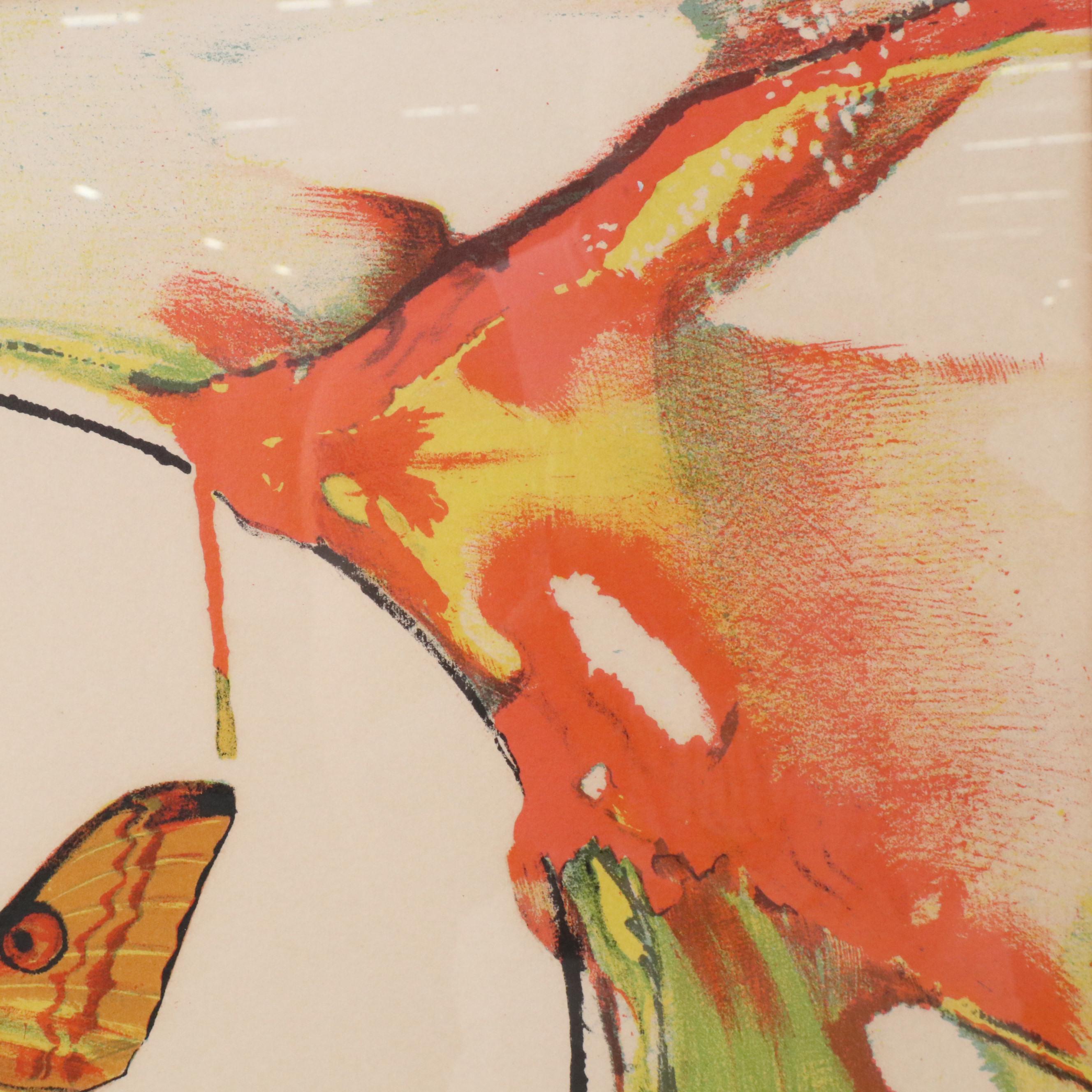 Salvador Dalí Color Lithograph "Kabuki Dancer," 1973