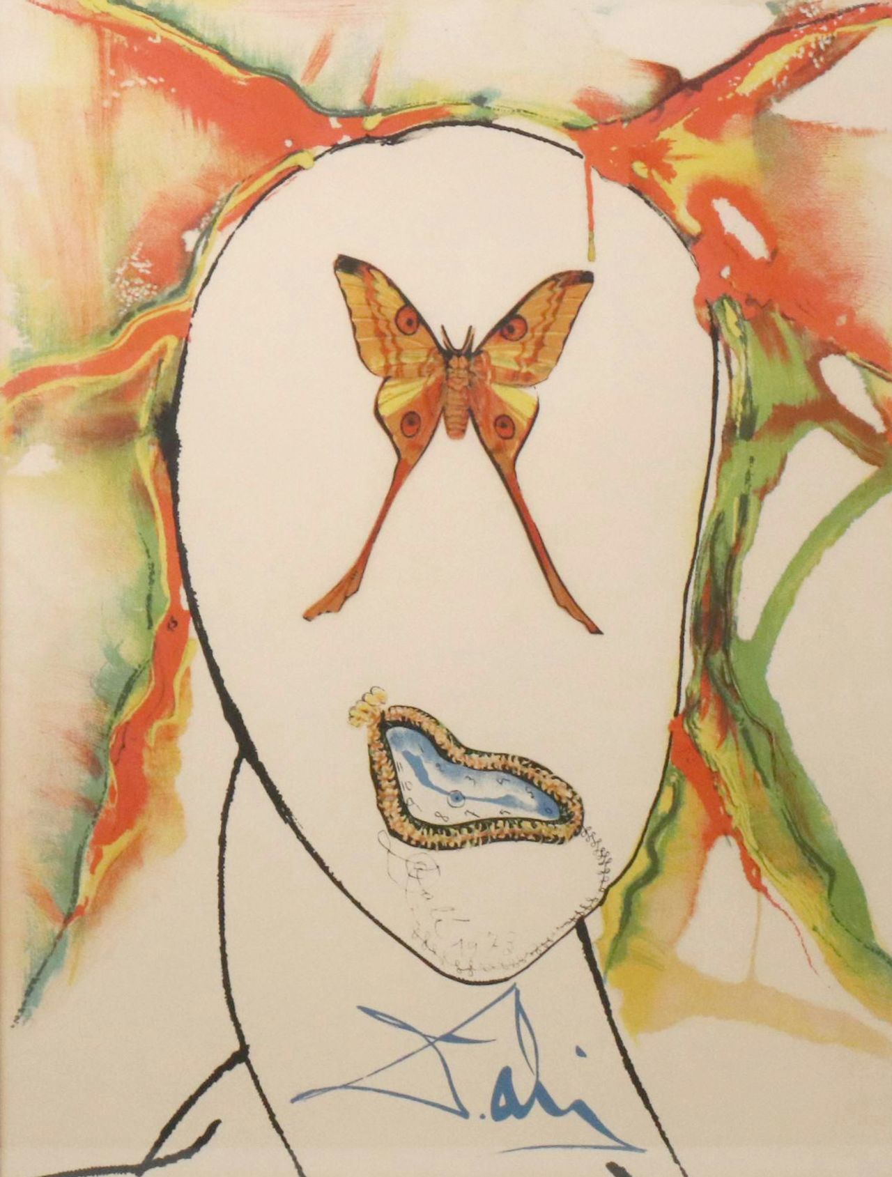 Salvador Dalí Color Lithograph "Kabuki Dancer," 1973