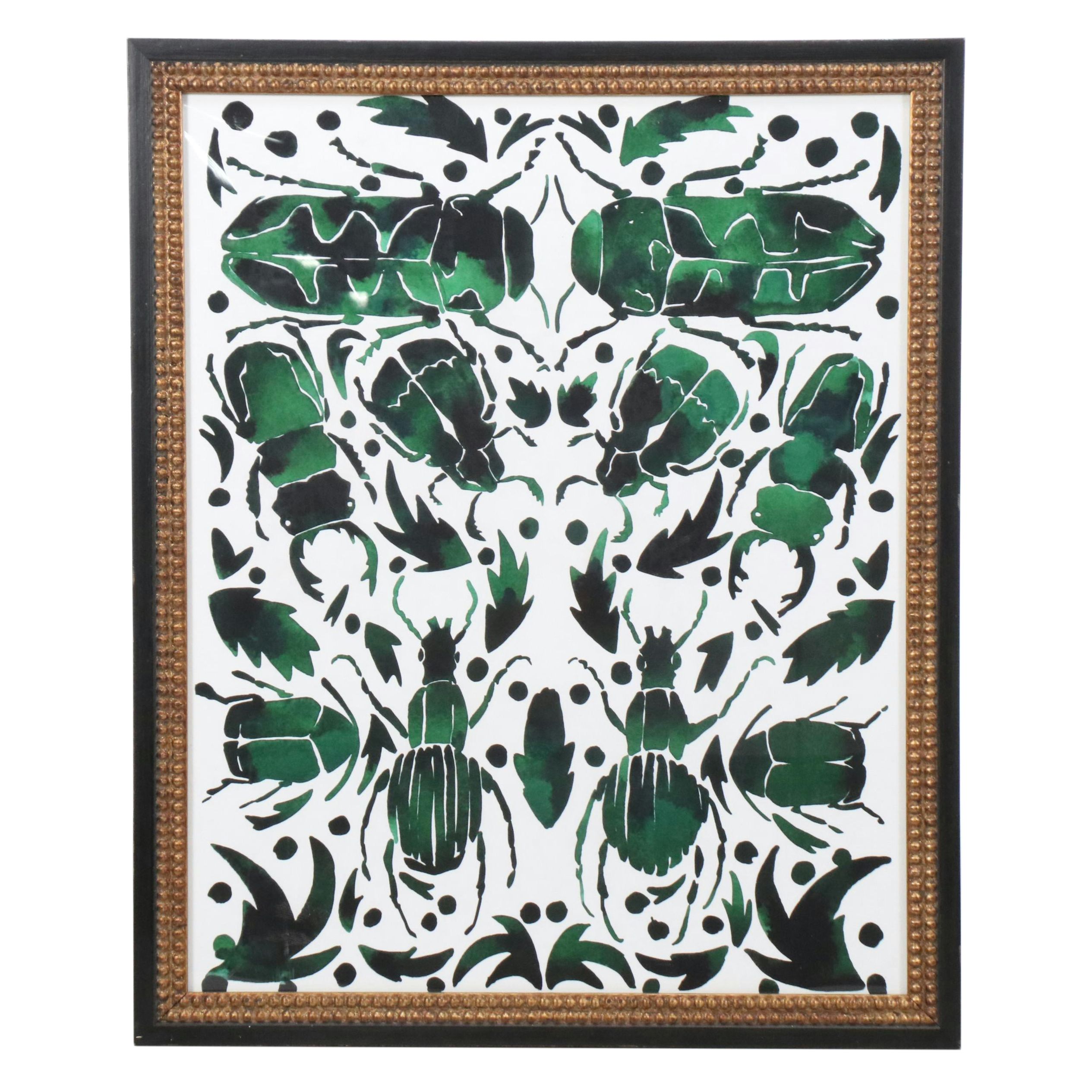 Giclée After Kate Roebuck "Emerald Beetles"