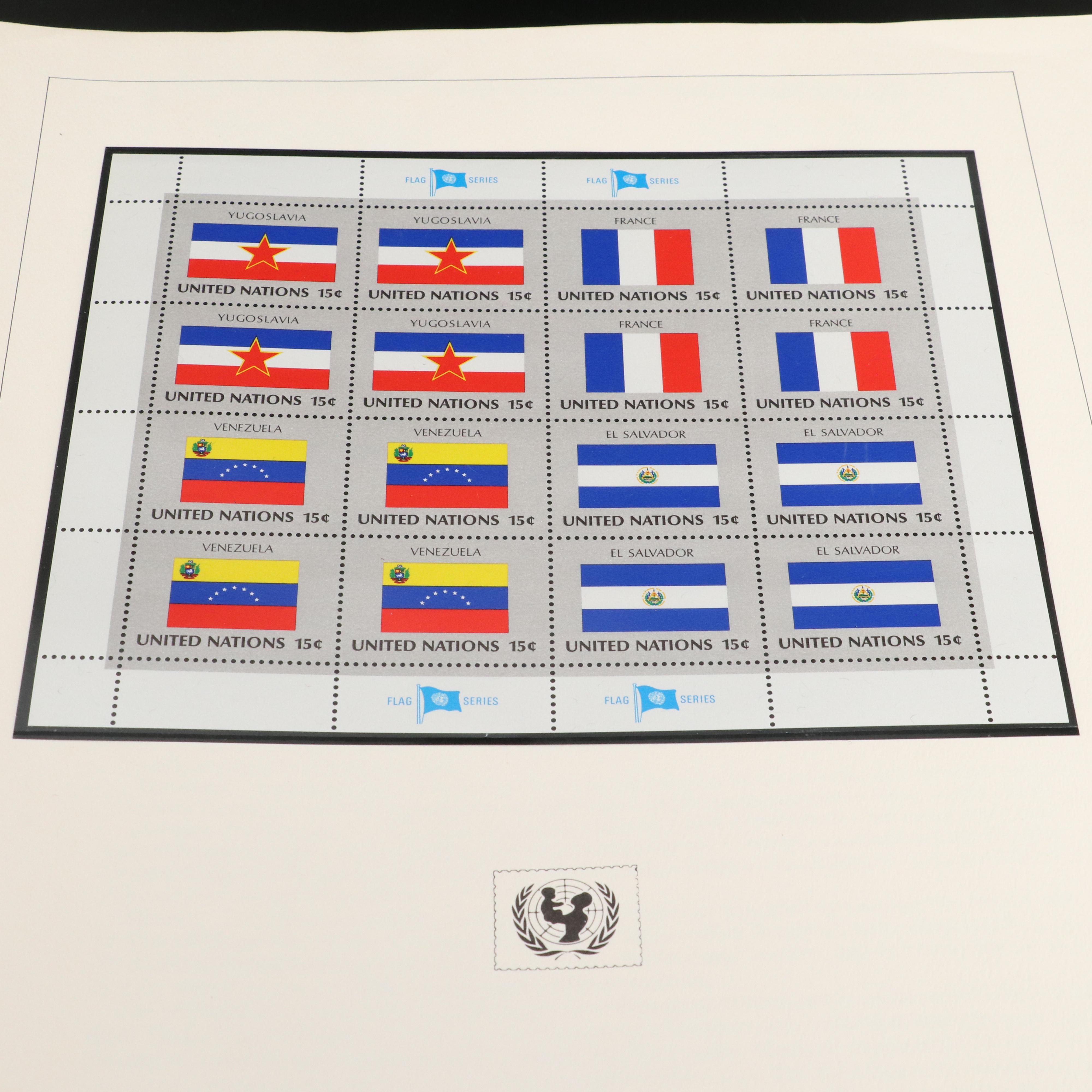 Four Albums of Postage Stamps and Covers, U.S., World, Disney, and UNICEF