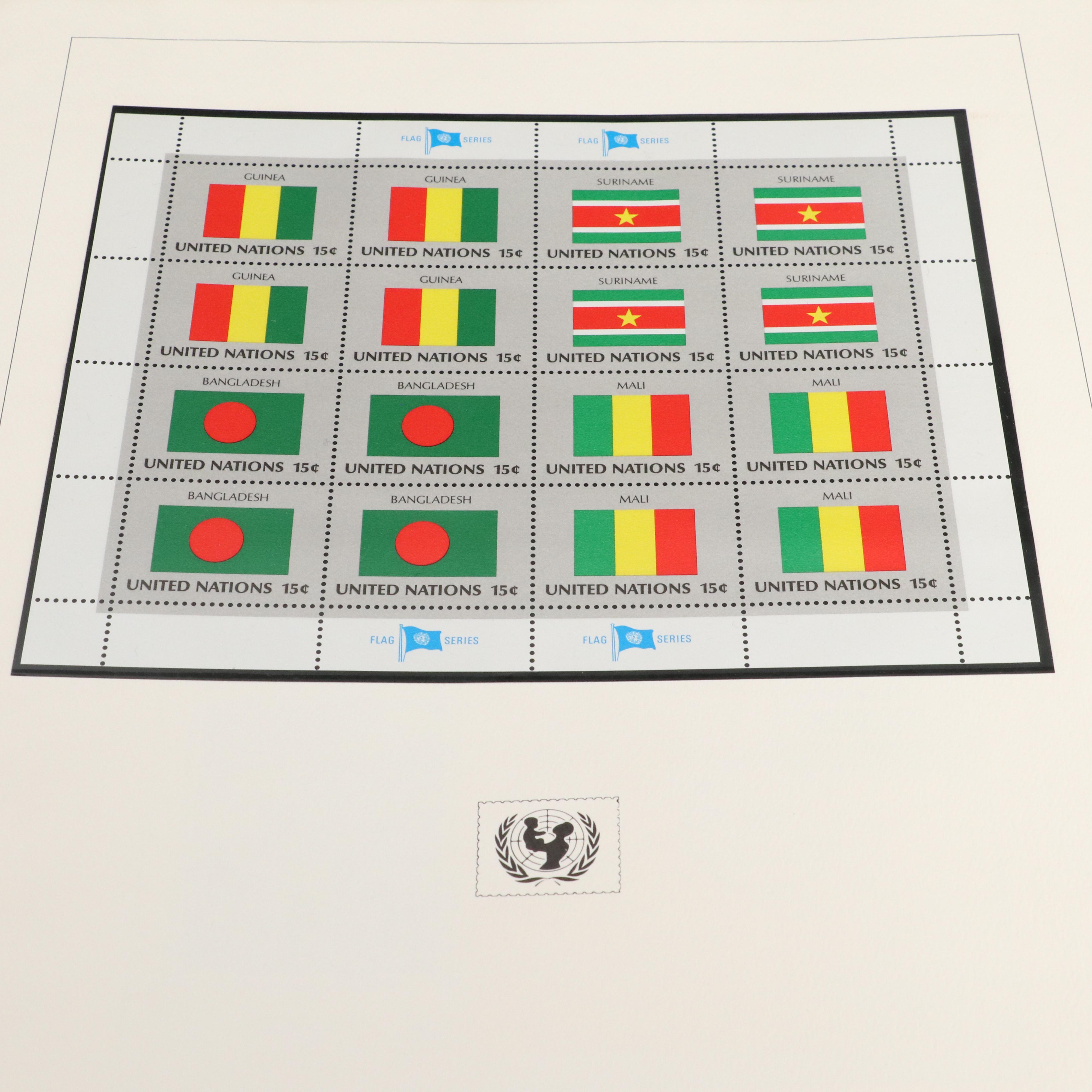 Four Albums of Postage Stamps and Covers, U.S., World, Disney, and UNICEF