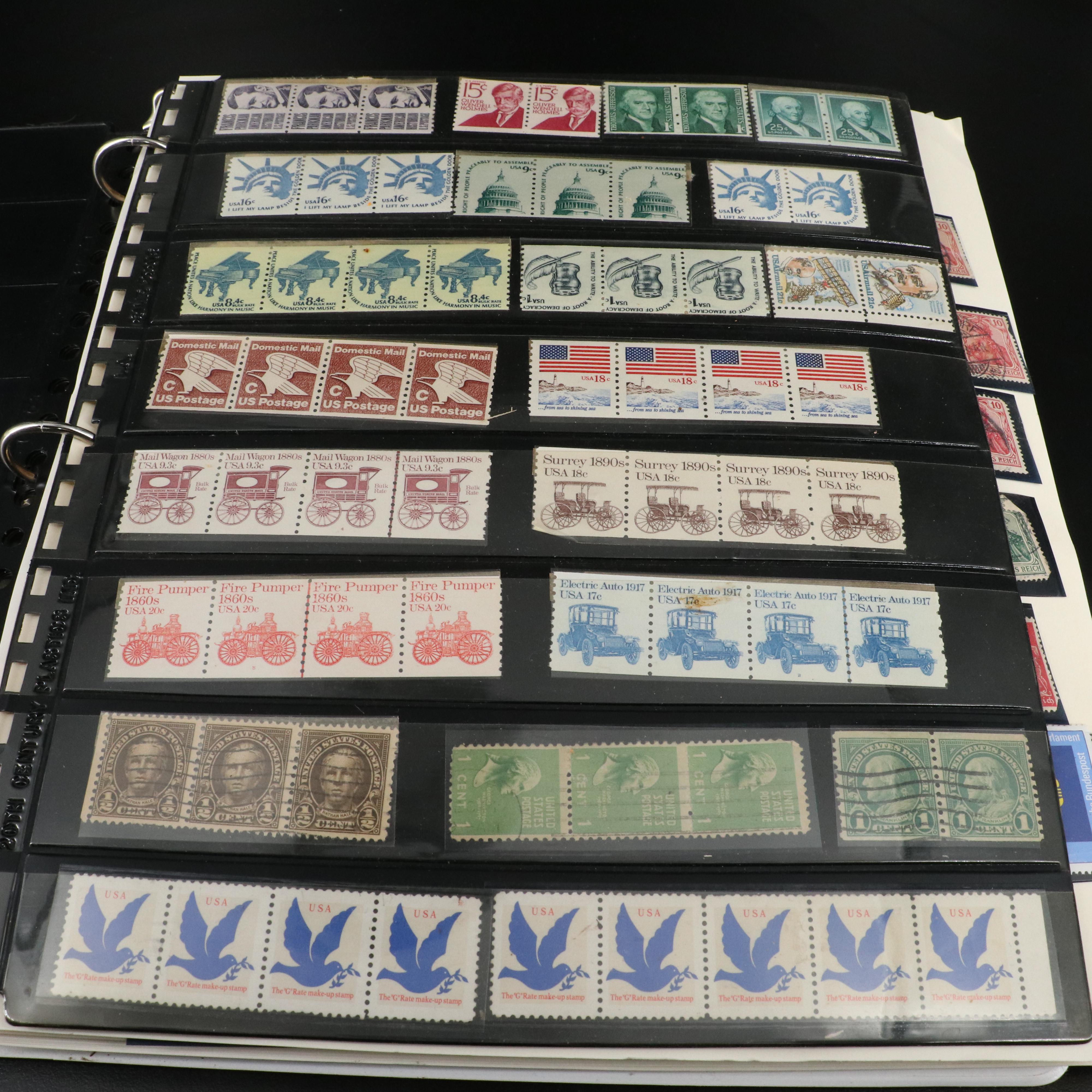Four Albums of Postage Stamps and Covers, U.S., World, Disney, and UNICEF