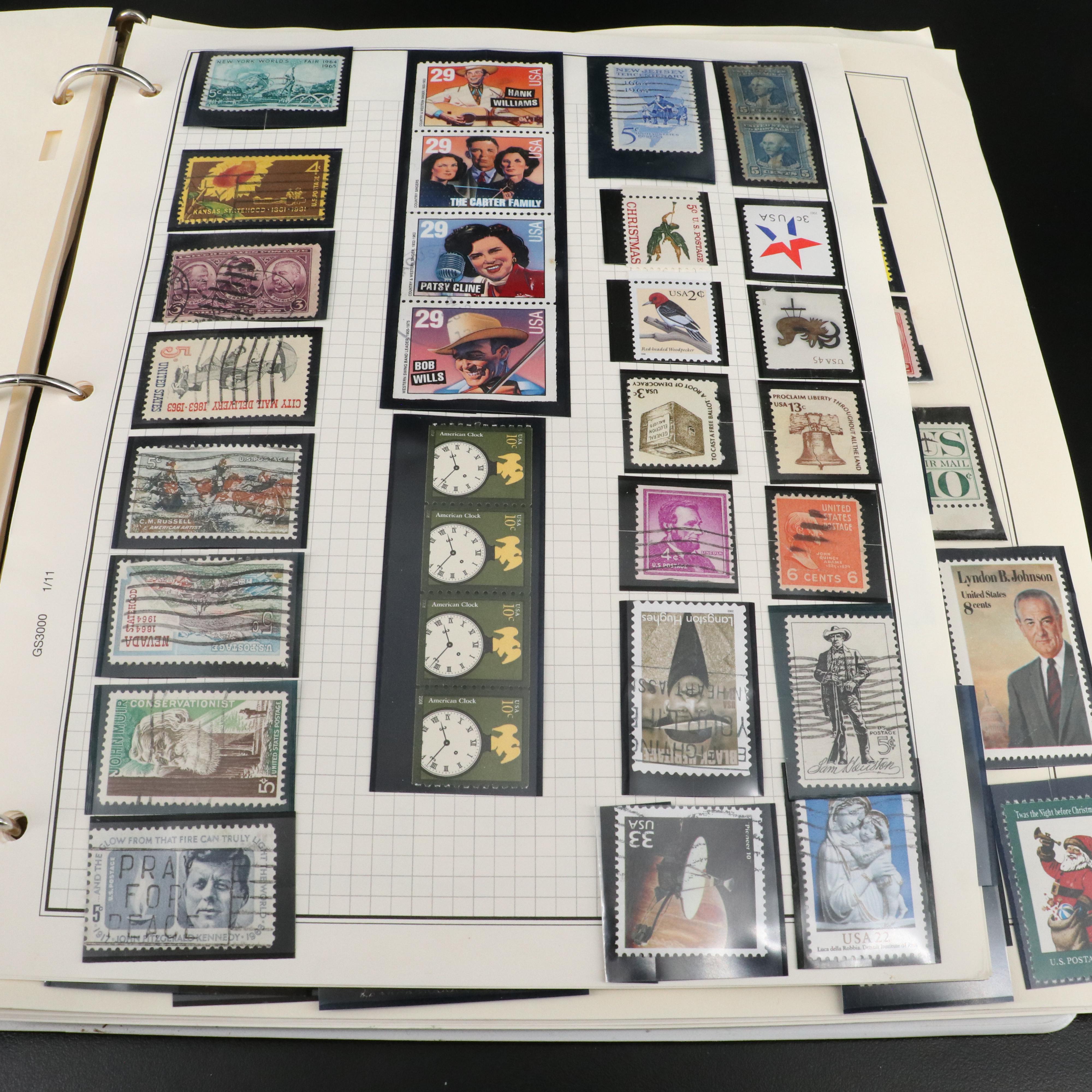 Four Albums of Postage Stamps and Covers, U.S., World, Disney, and UNICEF