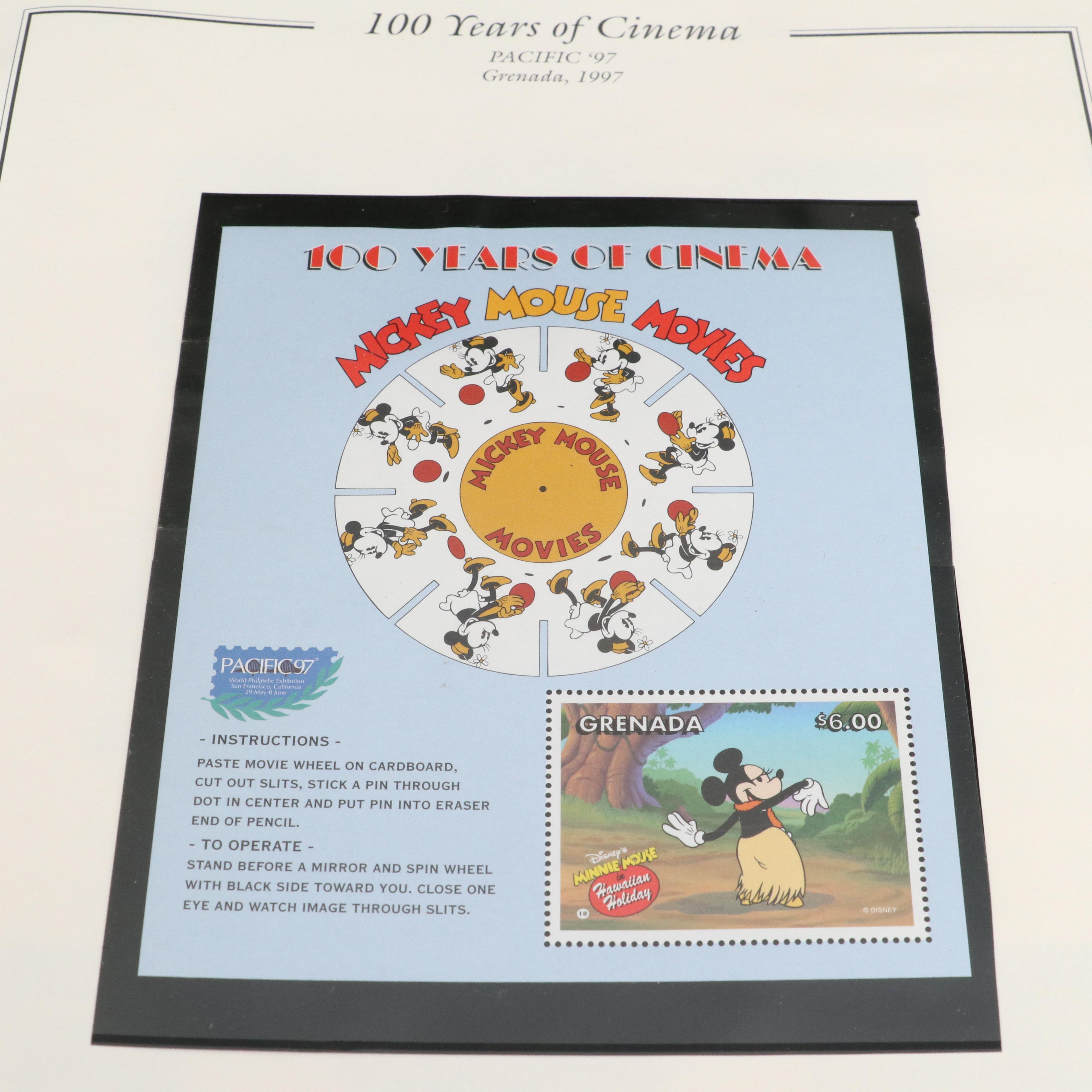 Four Albums of Postage Stamps and Covers, U.S., World, Disney, and UNICEF