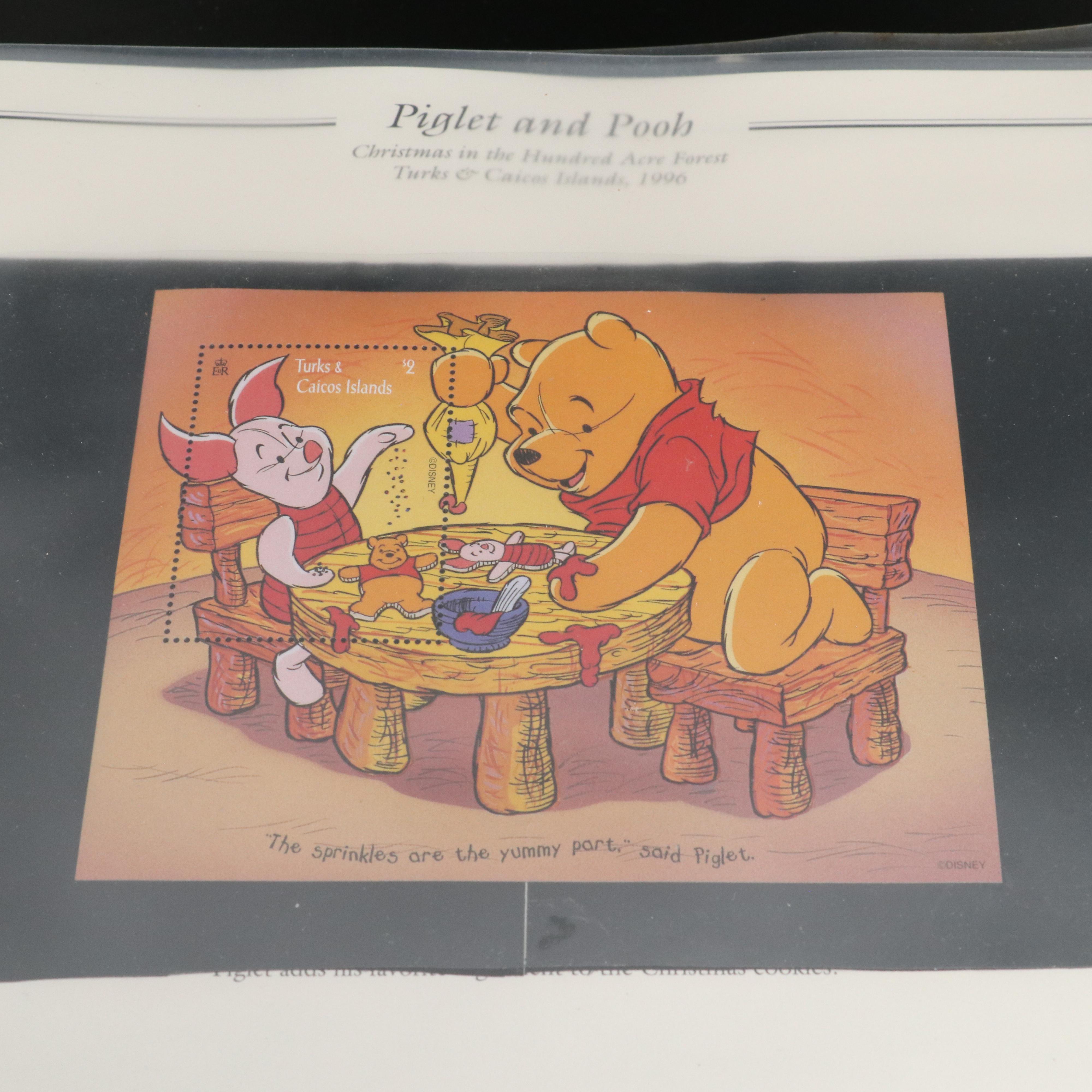 Four Albums of Postage Stamps and Covers, U.S., World, Disney, and UNICEF