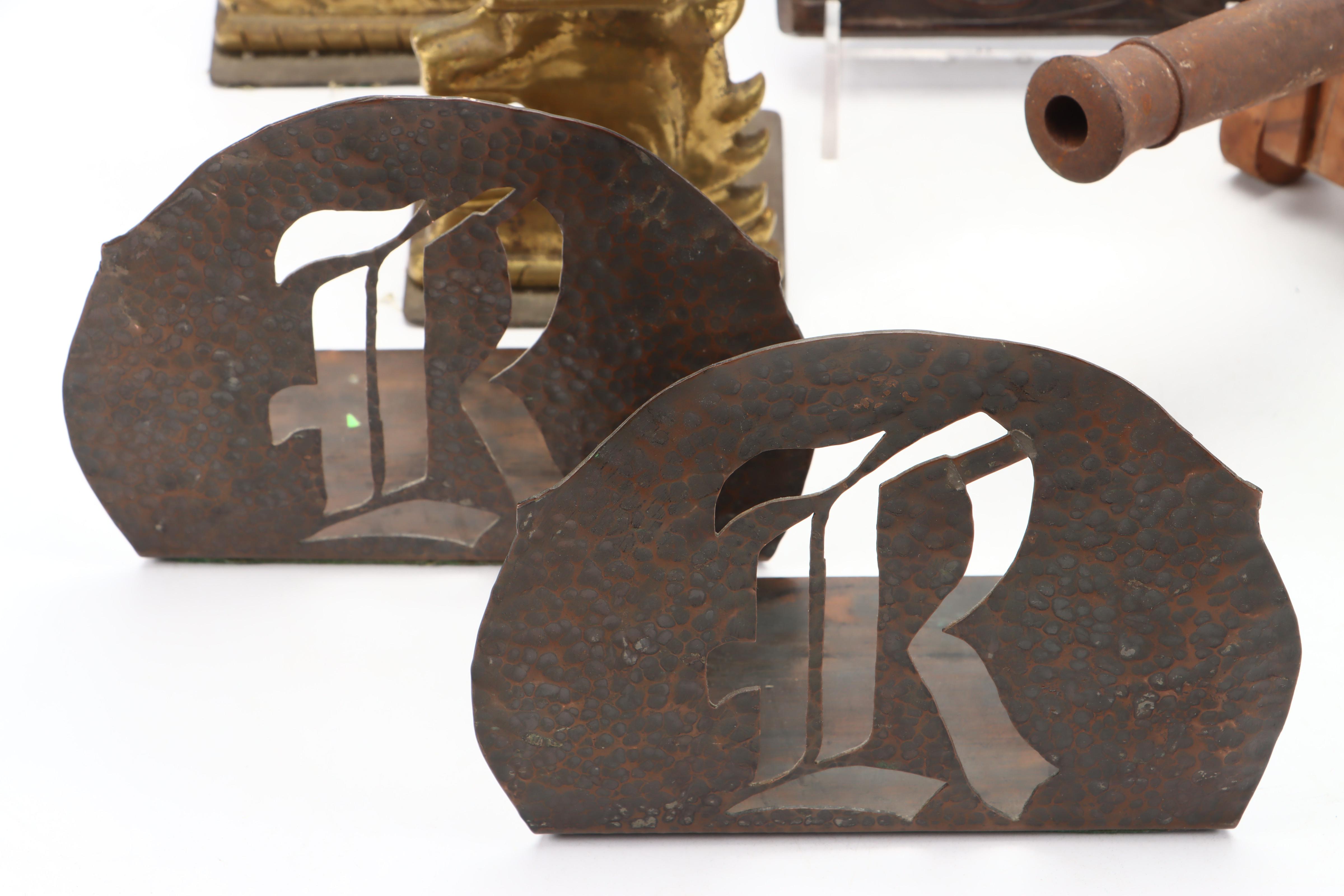 Brass-Handle Khukuri with Japanese Gun Scope and Other Décor