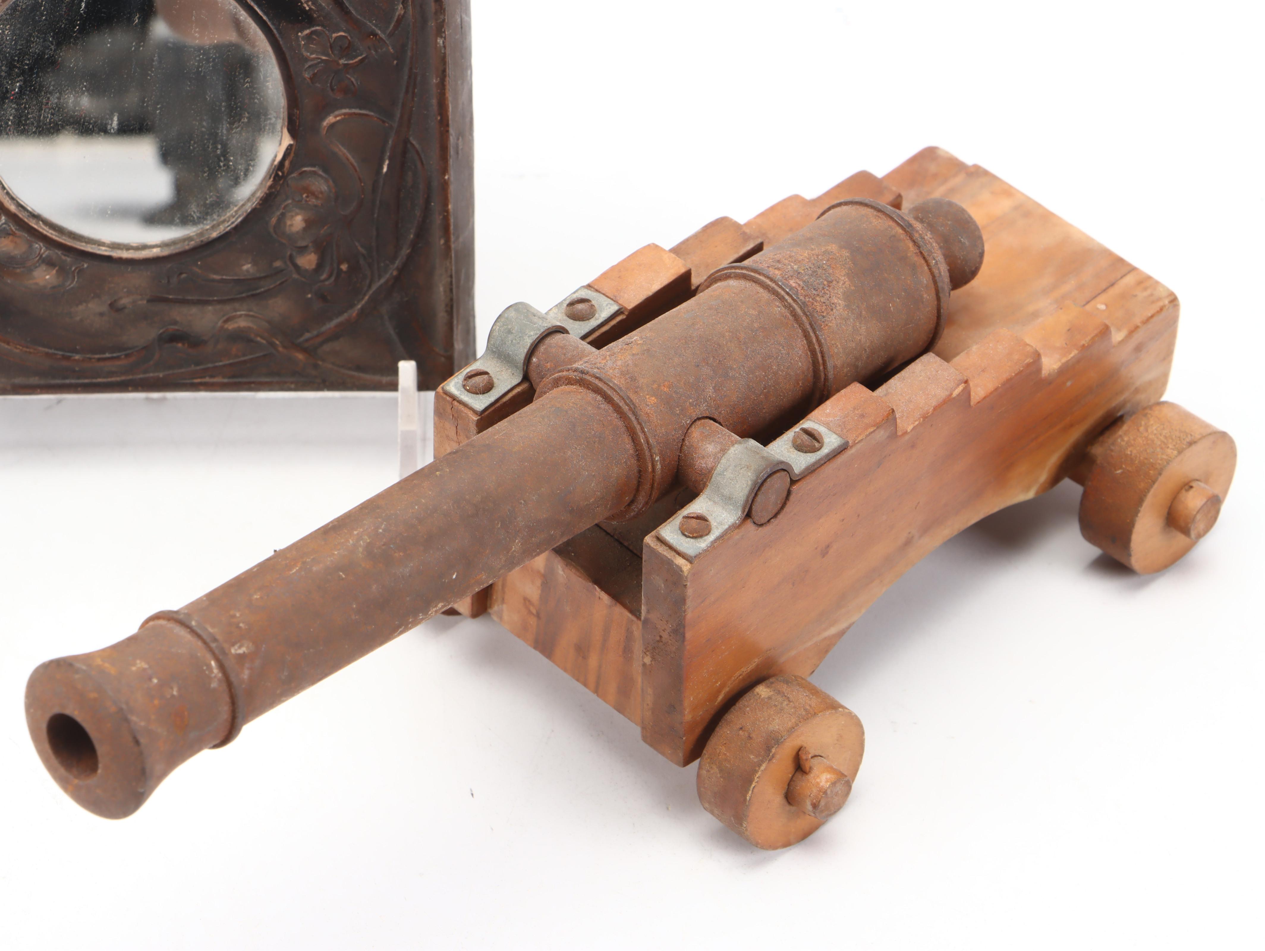 Brass-Handle Khukuri with Japanese Gun Scope and Other Décor