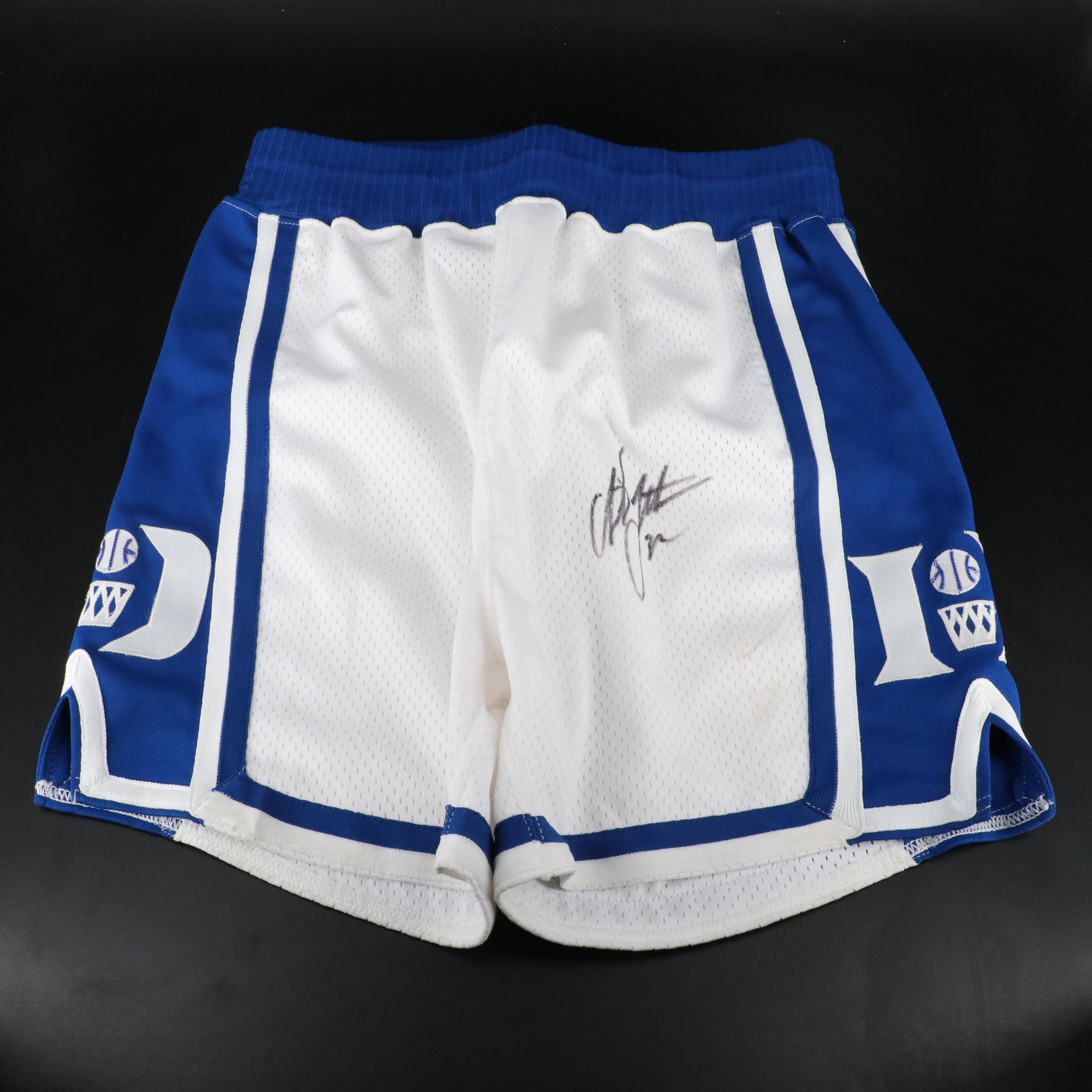 Christian Laettner Signed and Player Issued Duke Blue Devils Basketball Shorts