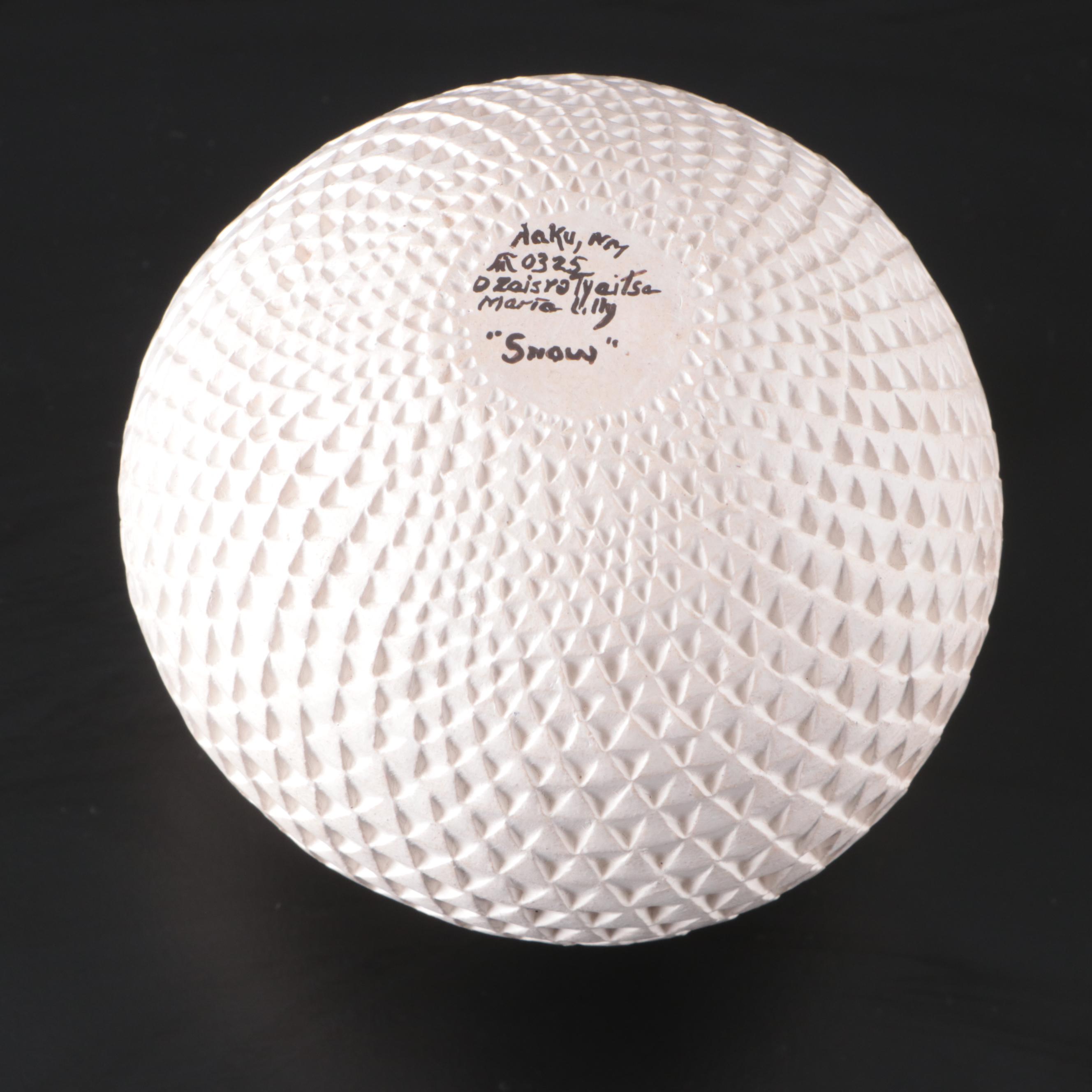 Lilly Maria Salvador Acoma Pueblo Pottery Incised Olla