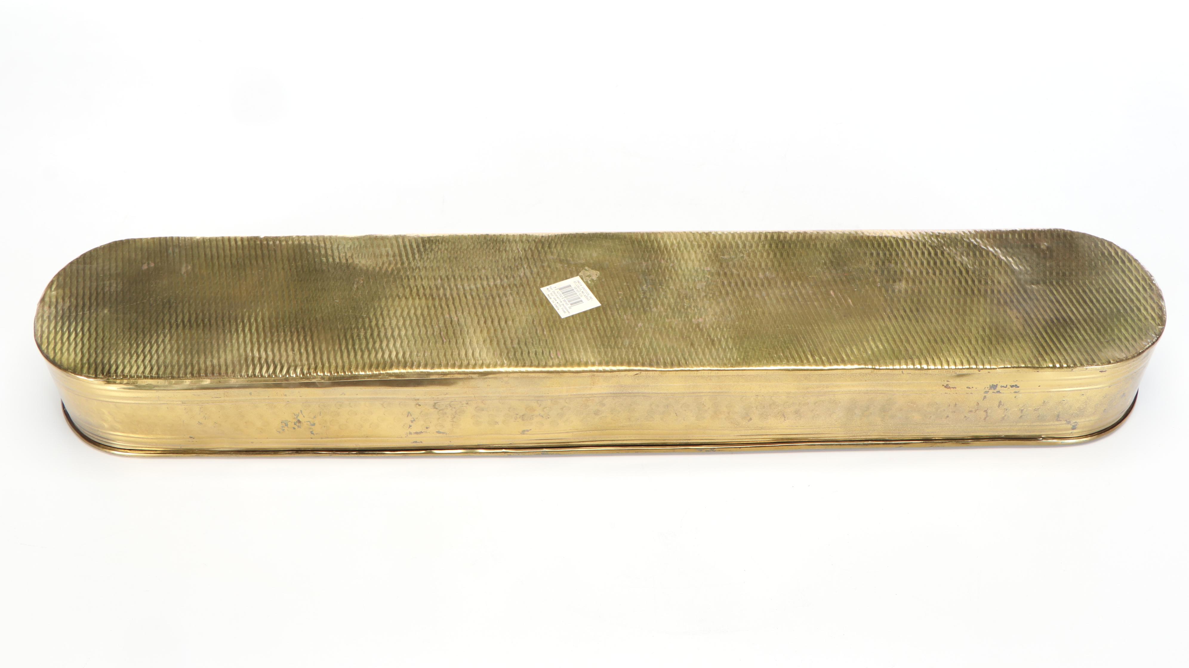 India Exotics, Inc. Oval Brass Planters