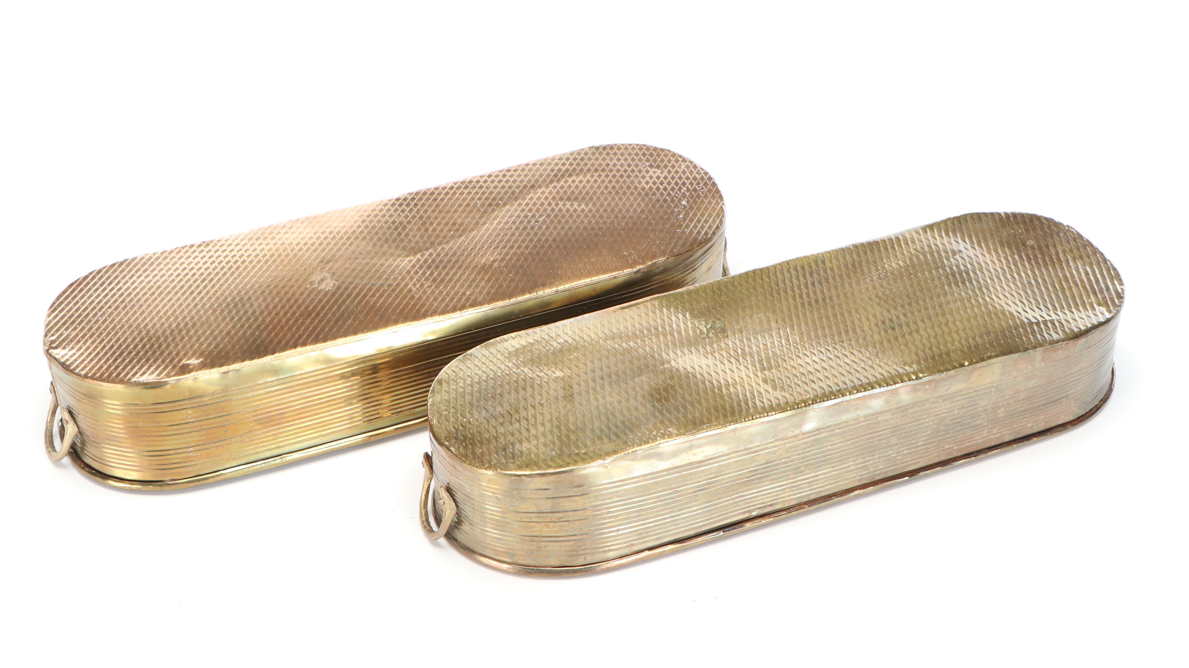 India Exotics, Inc. Oval Brass Planters