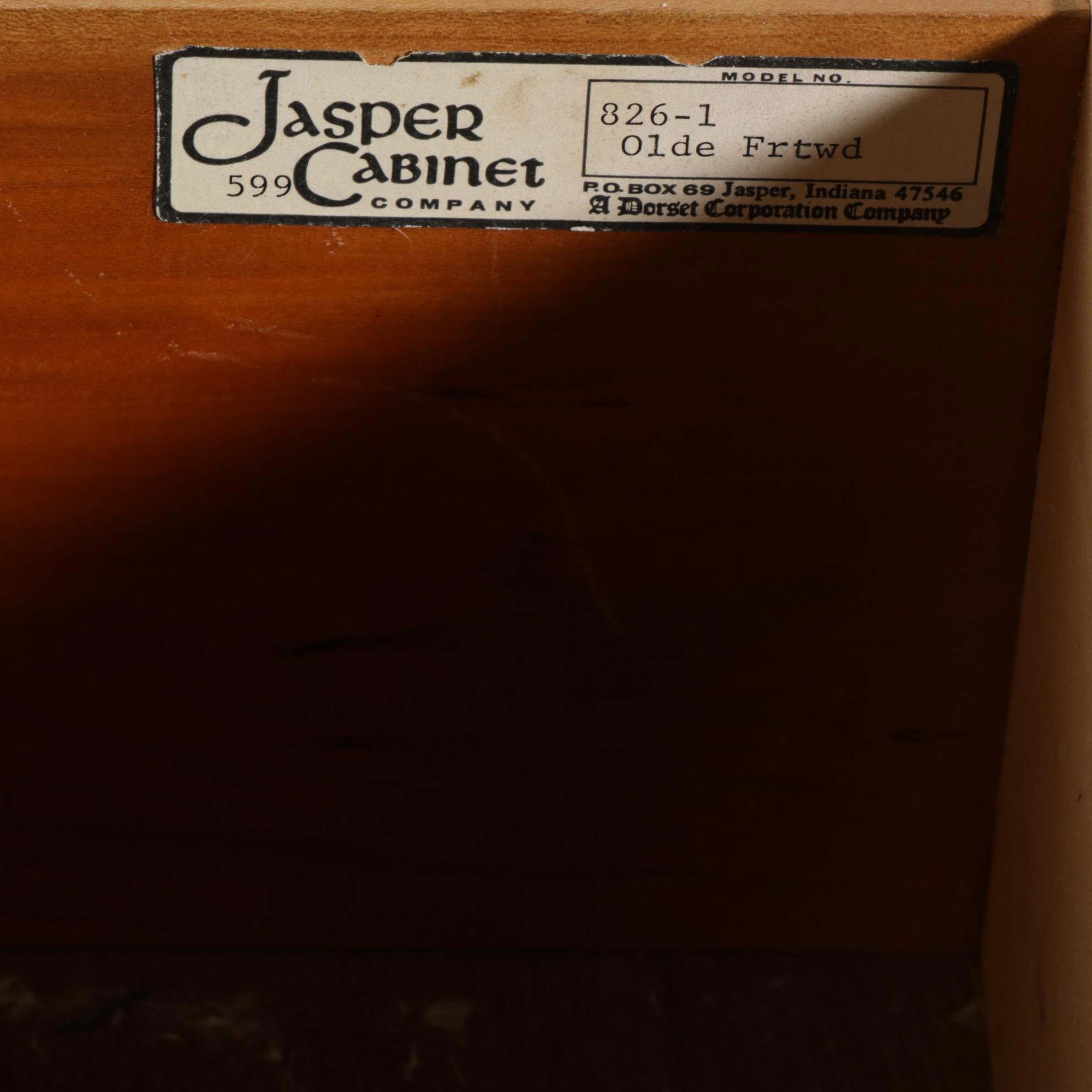 Jasper Cabinet Walnut Secretary Desk with Illuminated Bookcase, Mid-20th Century