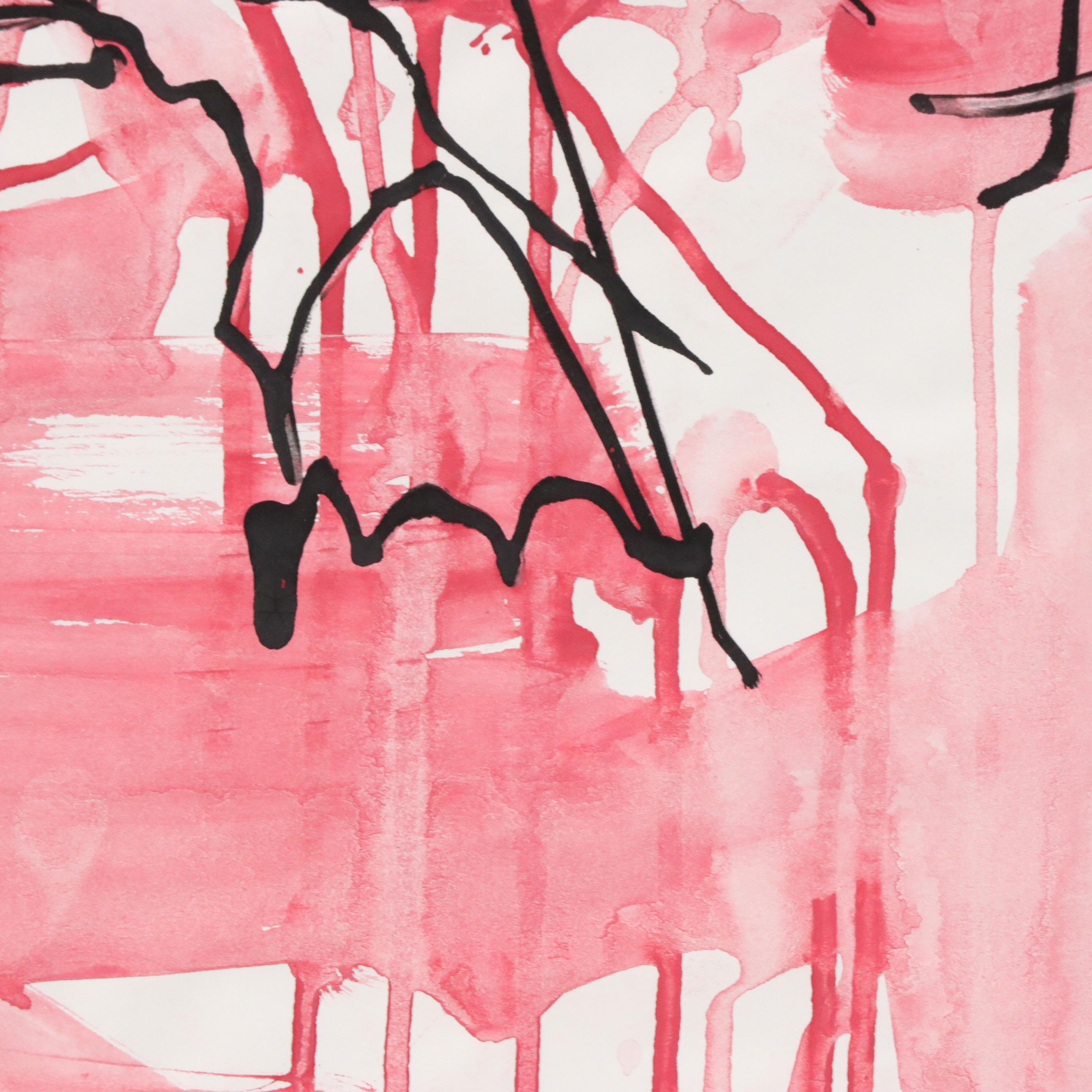 Jack Meanwell Figural Modern Watercolor Painting, 1989