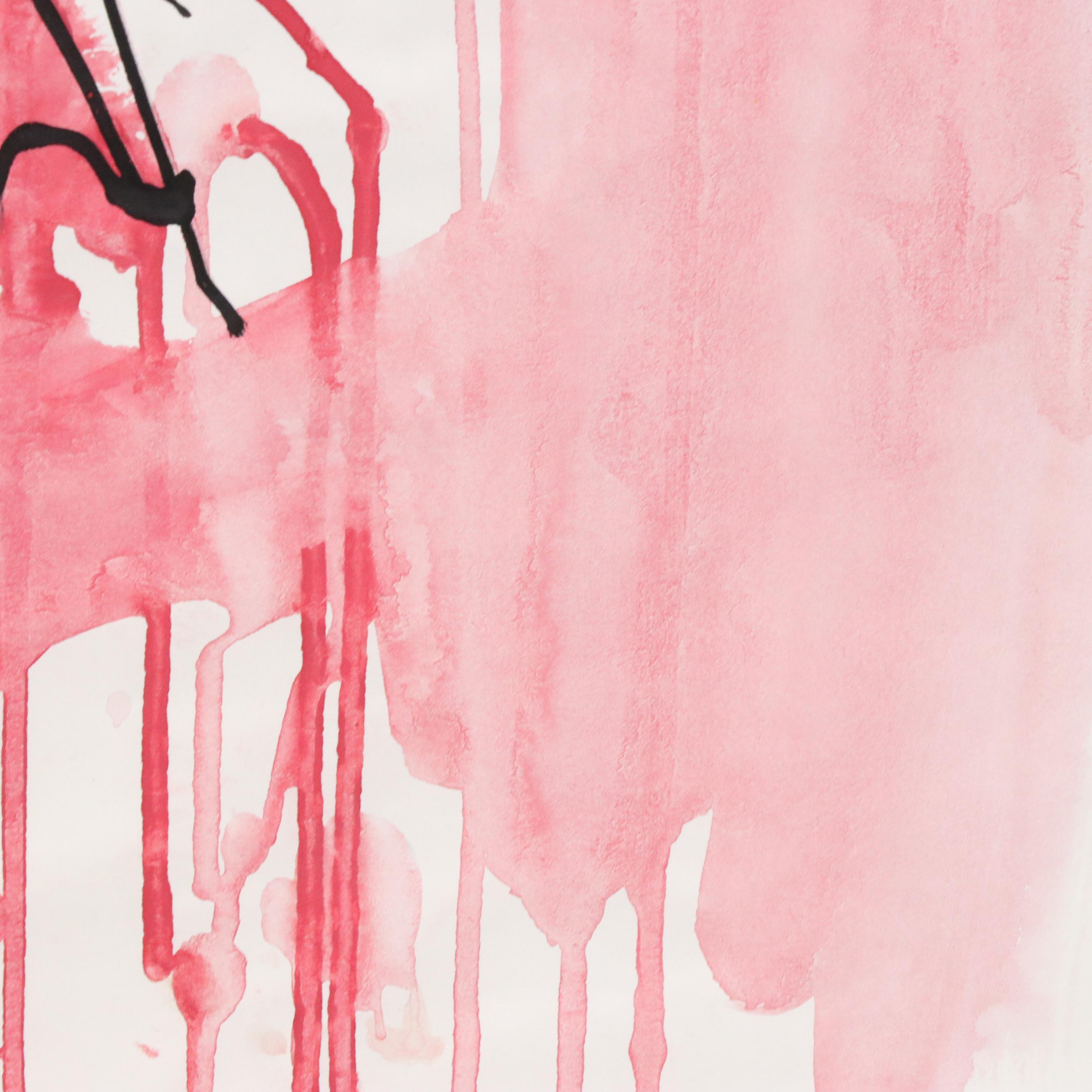 Jack Meanwell Figural Modern Watercolor Painting, 1989