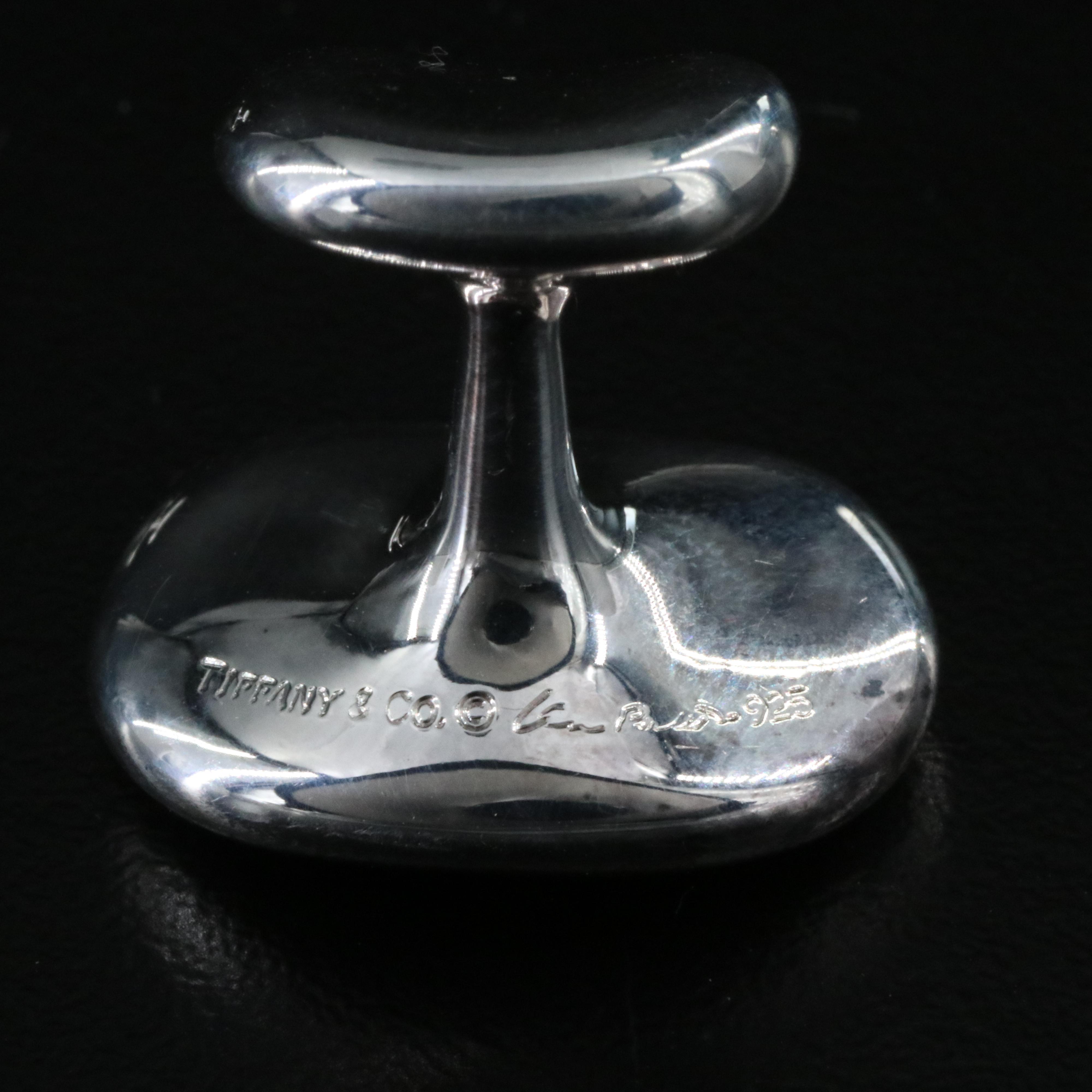 Elsa Peretti for Tiffany & Co. Bean Design Sterling Cufflinks