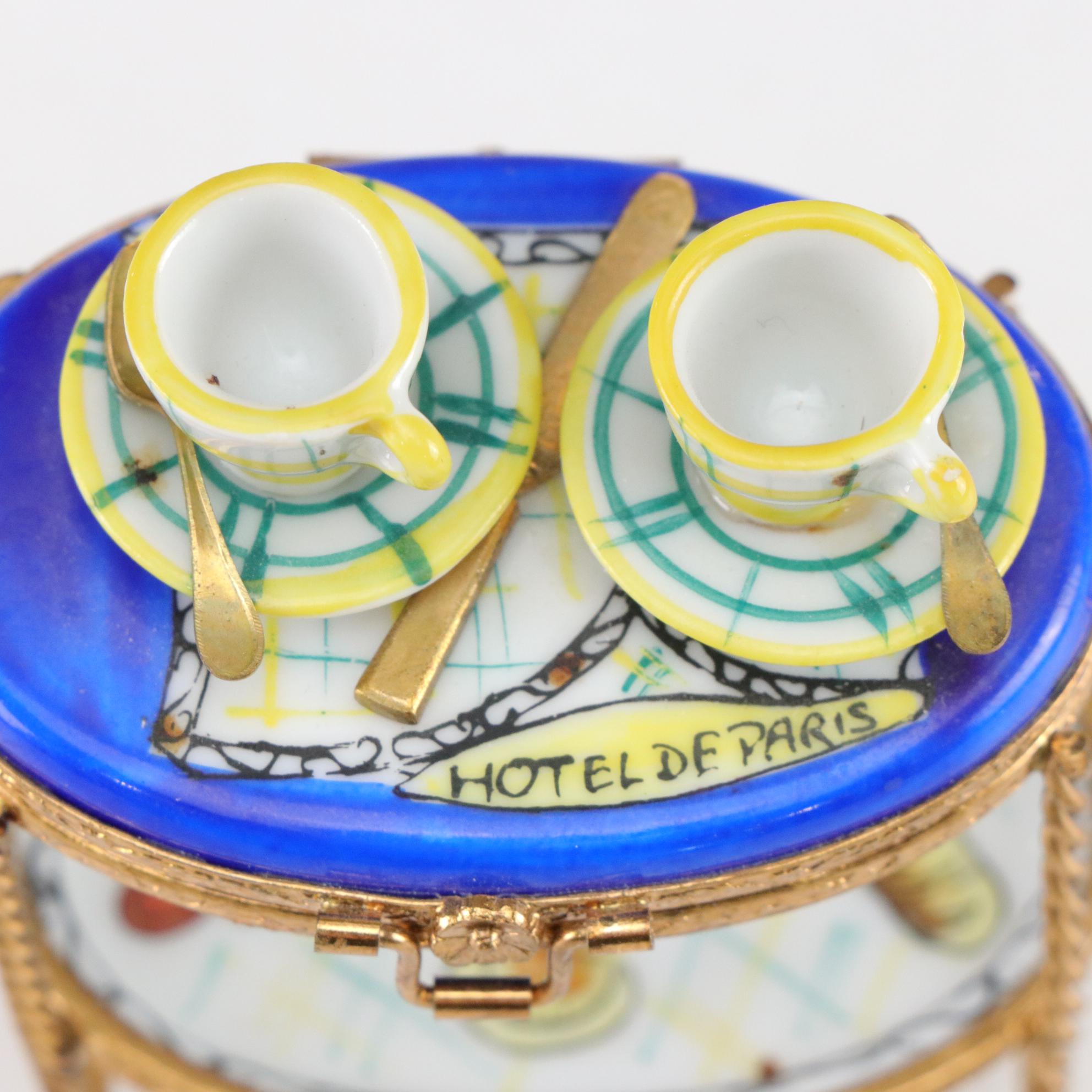 Hand-Painted "Hotel de Paris" Limoges Box