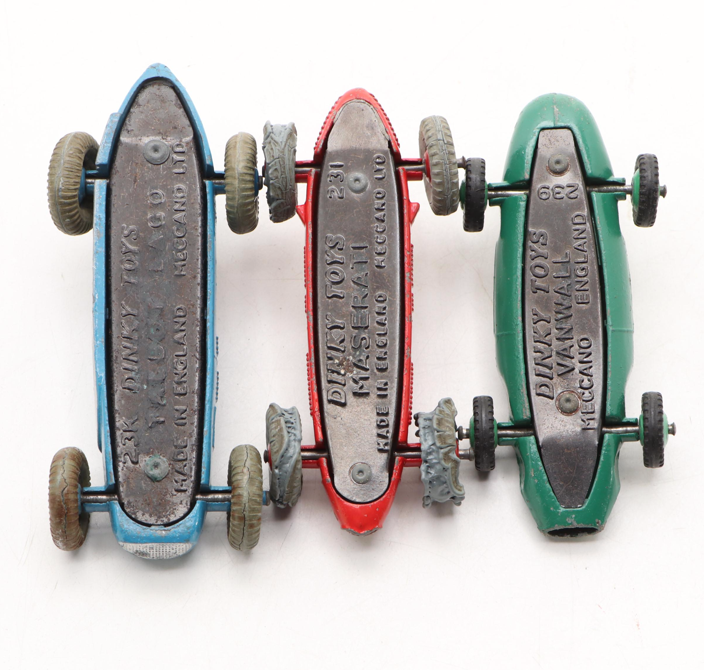 Meccano Dinky Toys "Ferrari," "Cooper-Bristol" and More Race Cars, Mid-20th C.