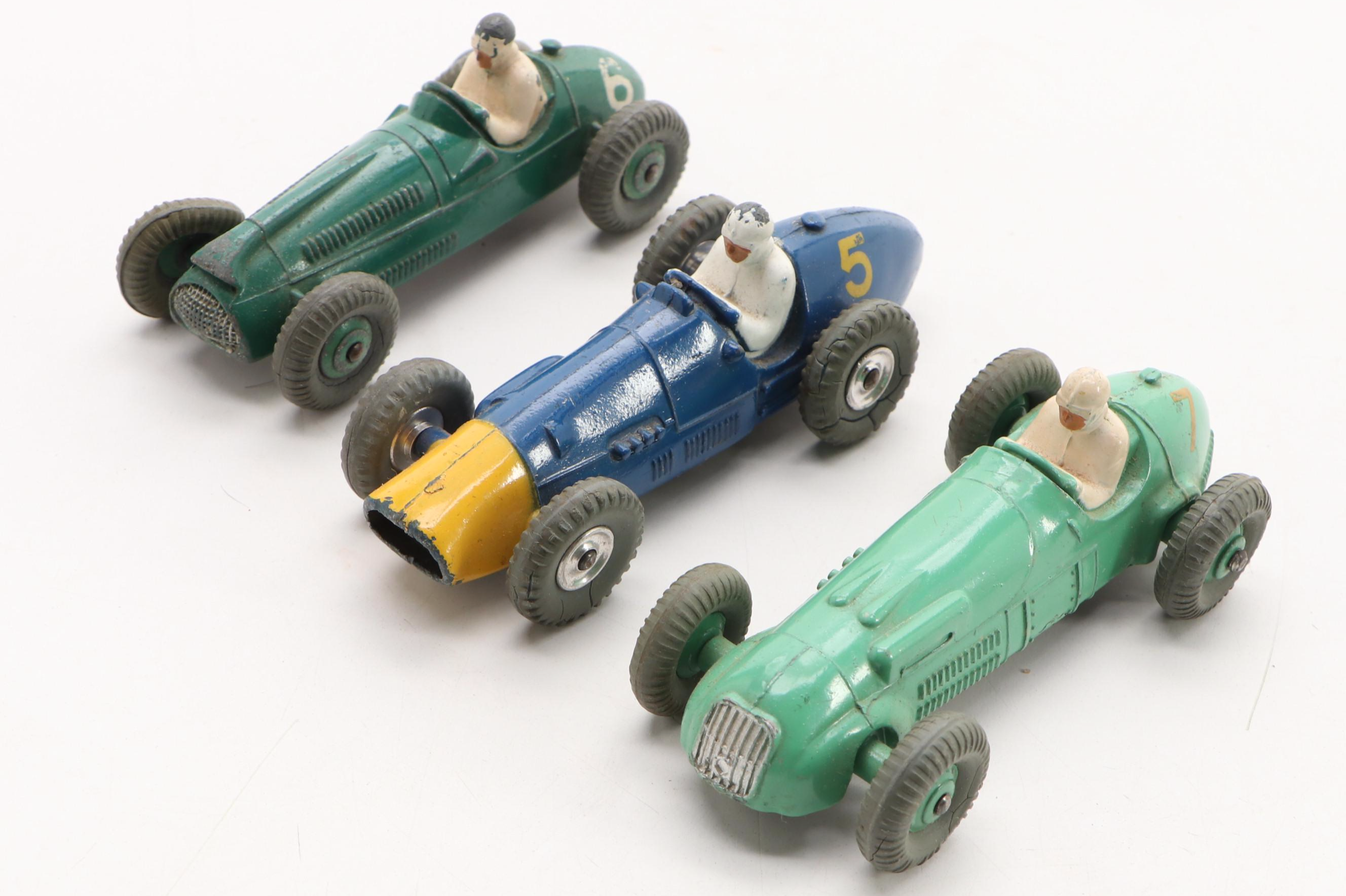 Meccano Dinky Toys "Ferrari," "Cooper-Bristol" and More Race Cars, Mid-20th C.