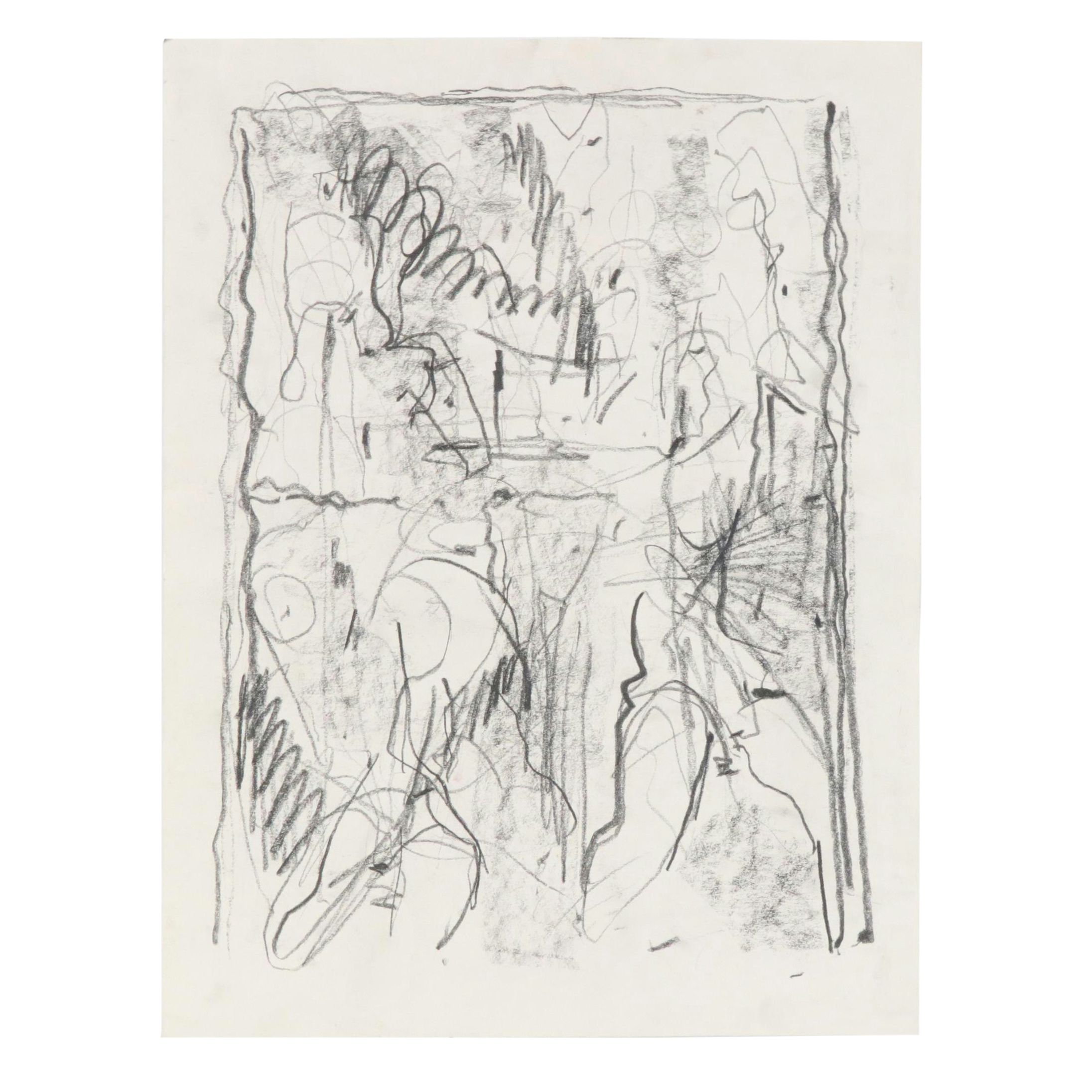 Jack Meanwell Figural Modern Drawing, Late 20th Century