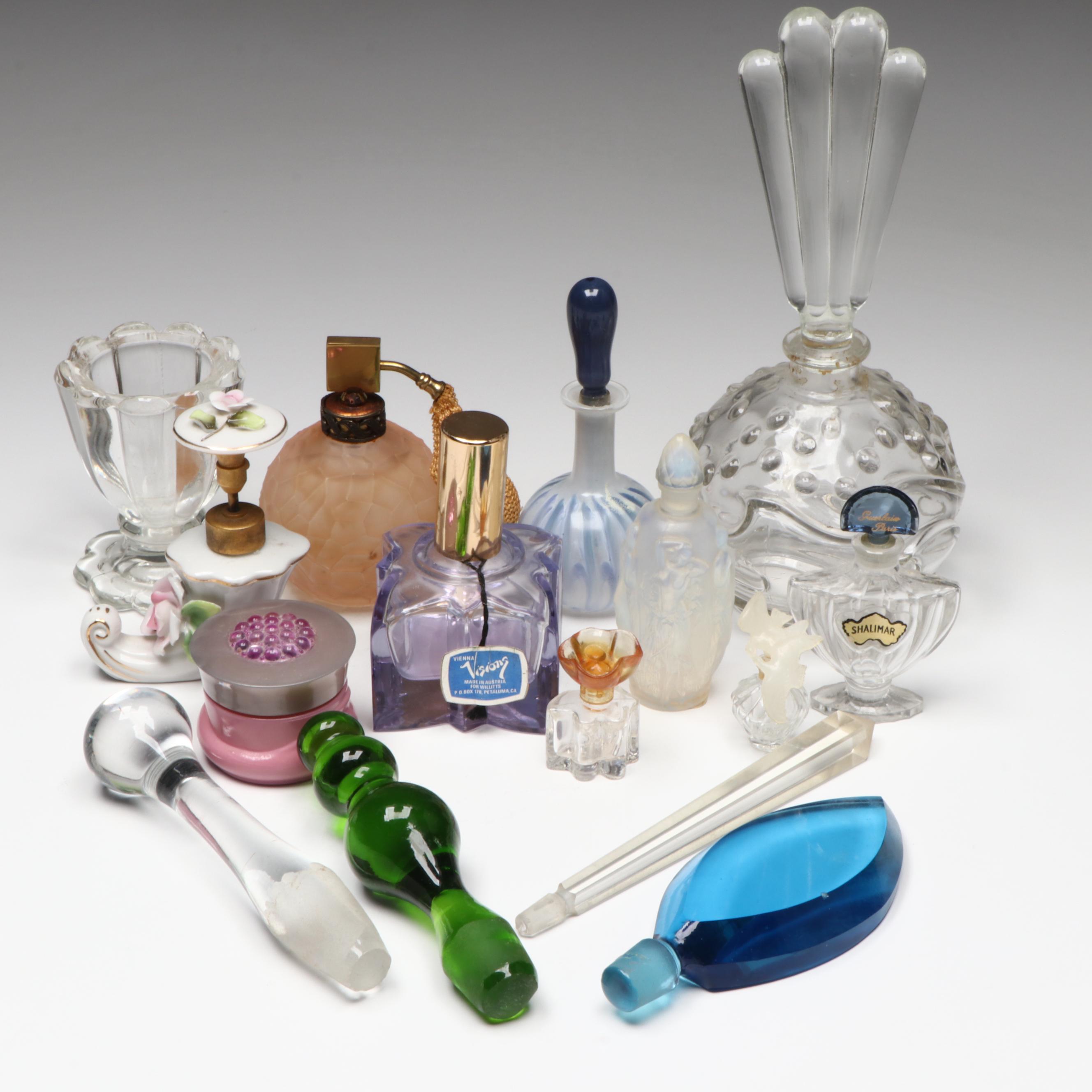 Glass Perfume Bottles with Scent Jar and Crystal Stoppers