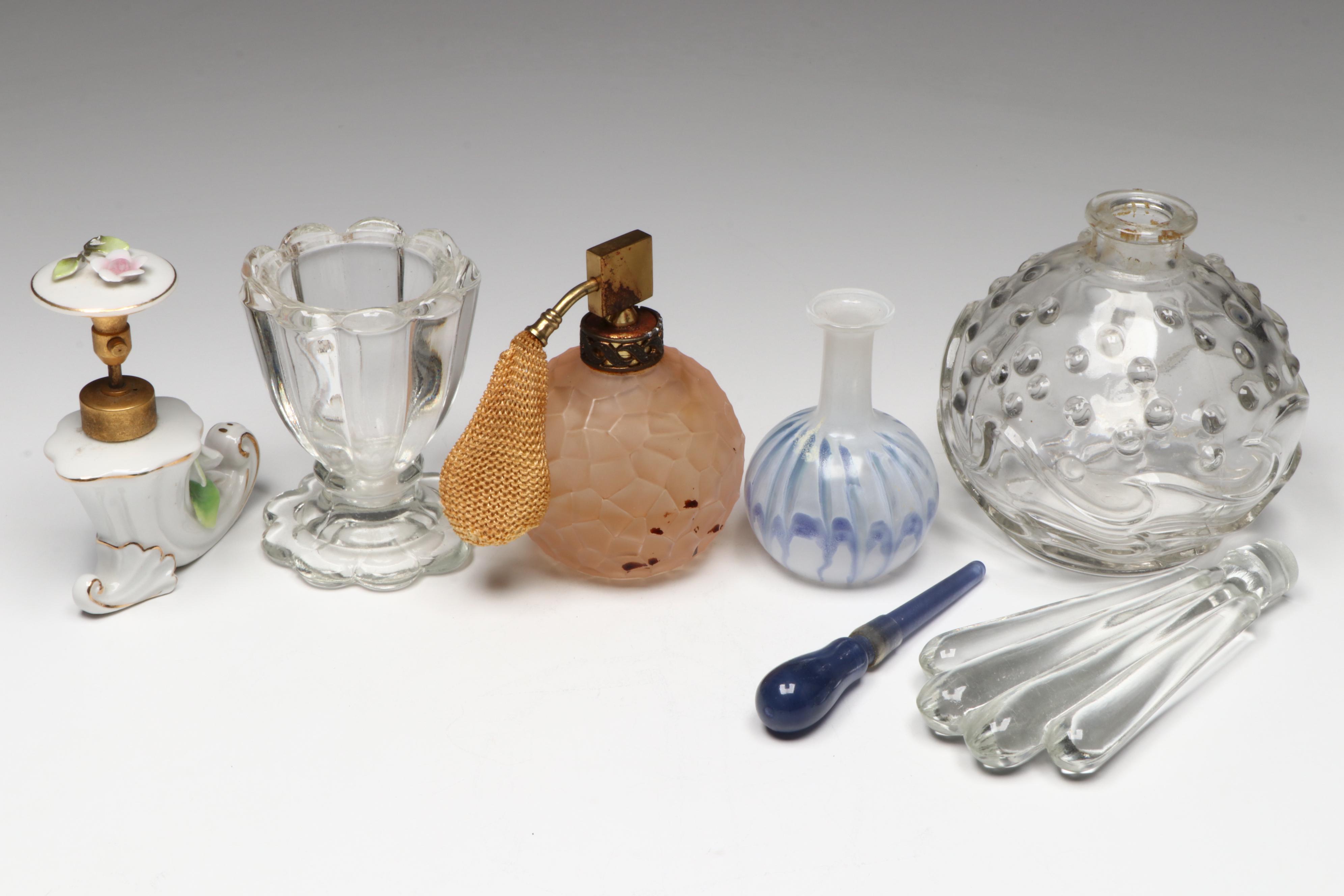 Glass Perfume Bottles with Scent Jar and Crystal Stoppers