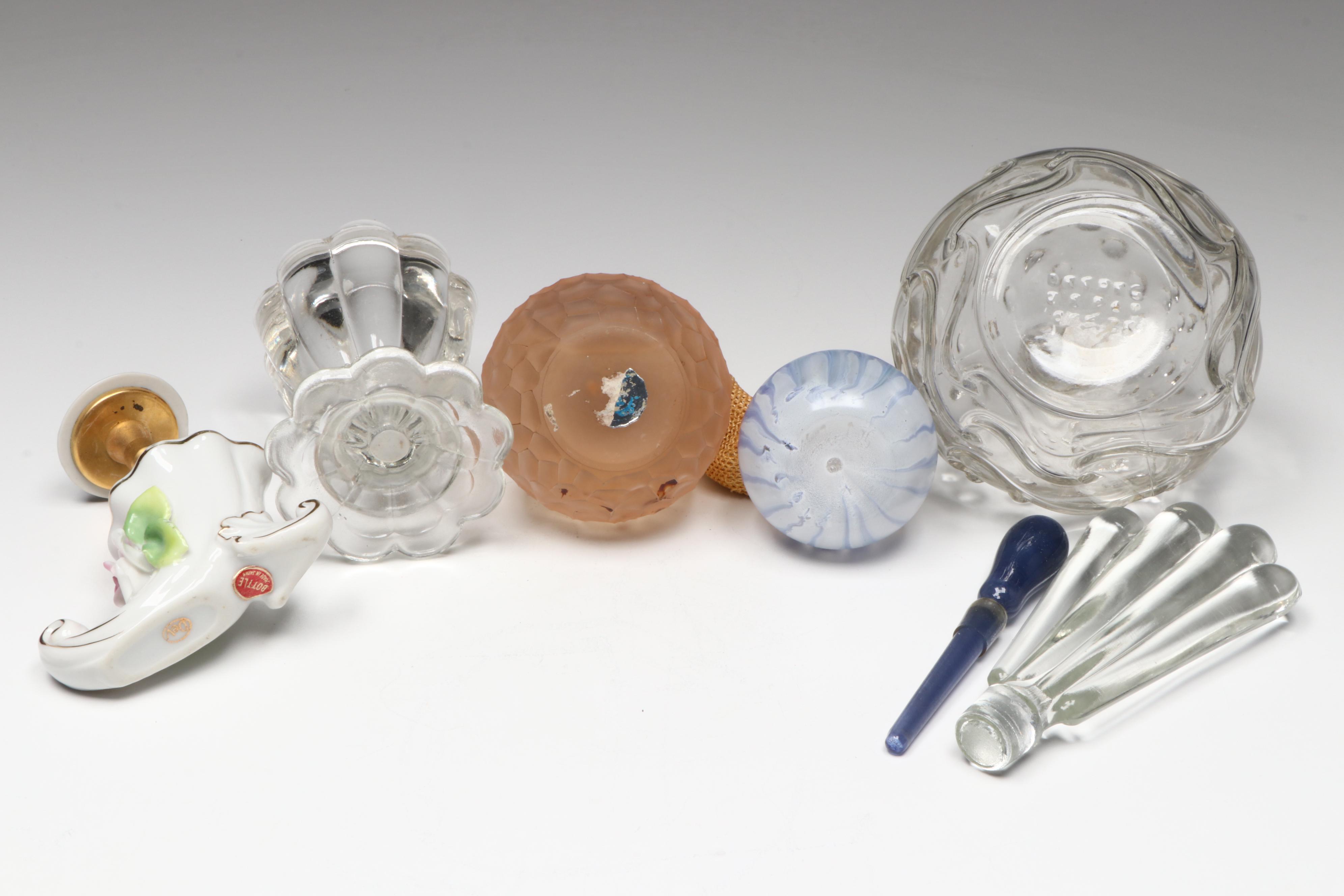 Glass Perfume Bottles with Scent Jar and Crystal Stoppers