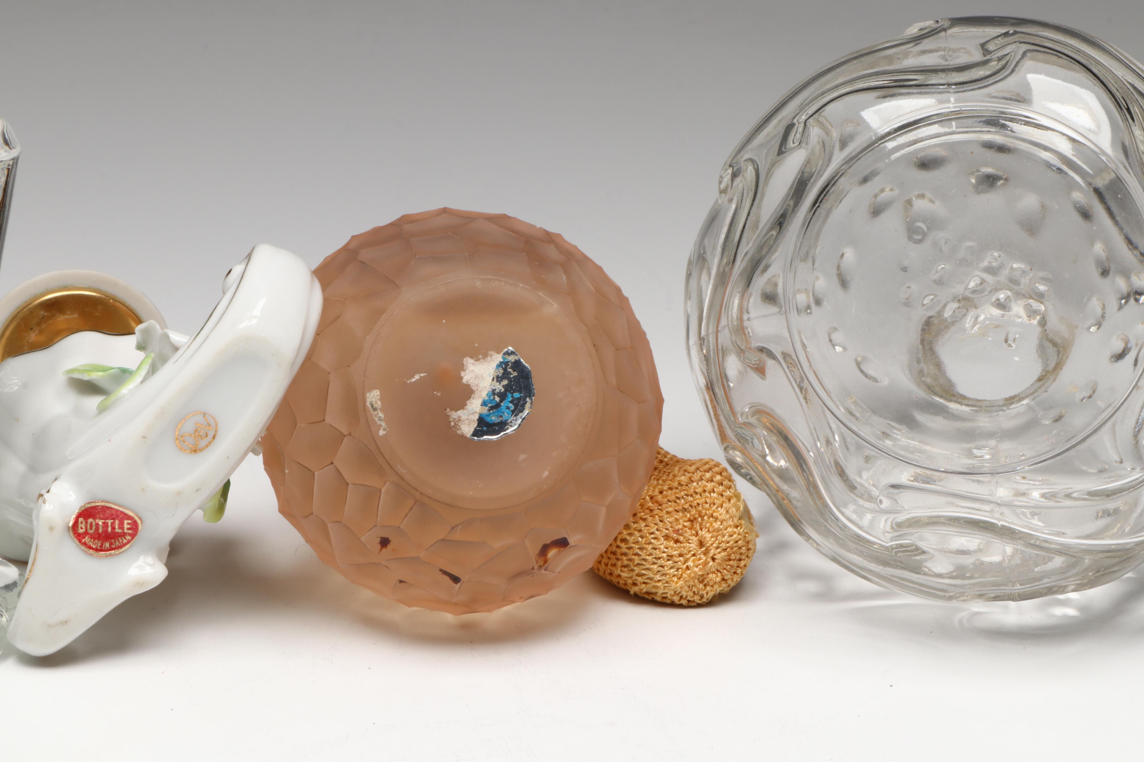 Glass Perfume Bottles with Scent Jar and Crystal Stoppers