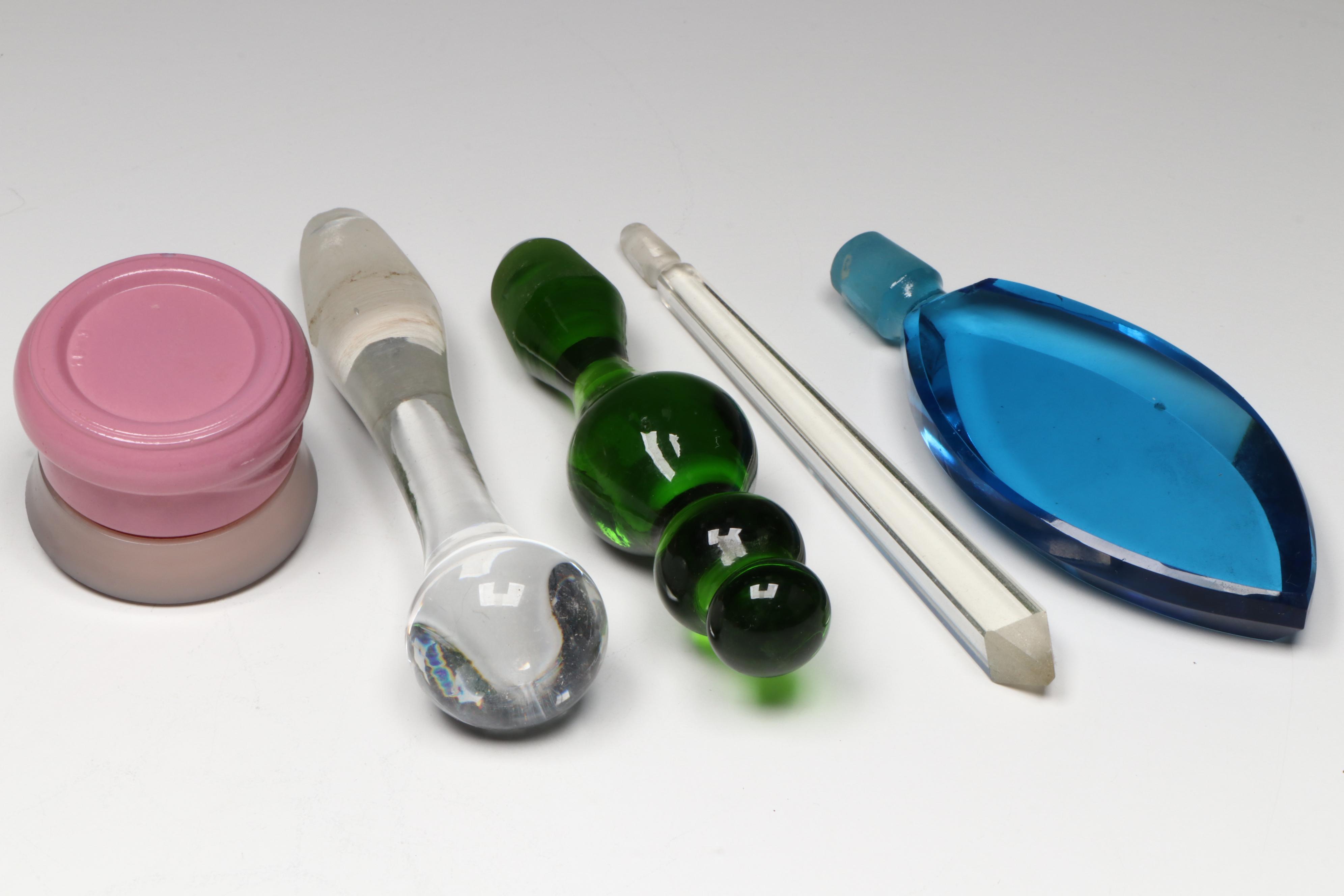 Glass Perfume Bottles with Scent Jar and Crystal Stoppers