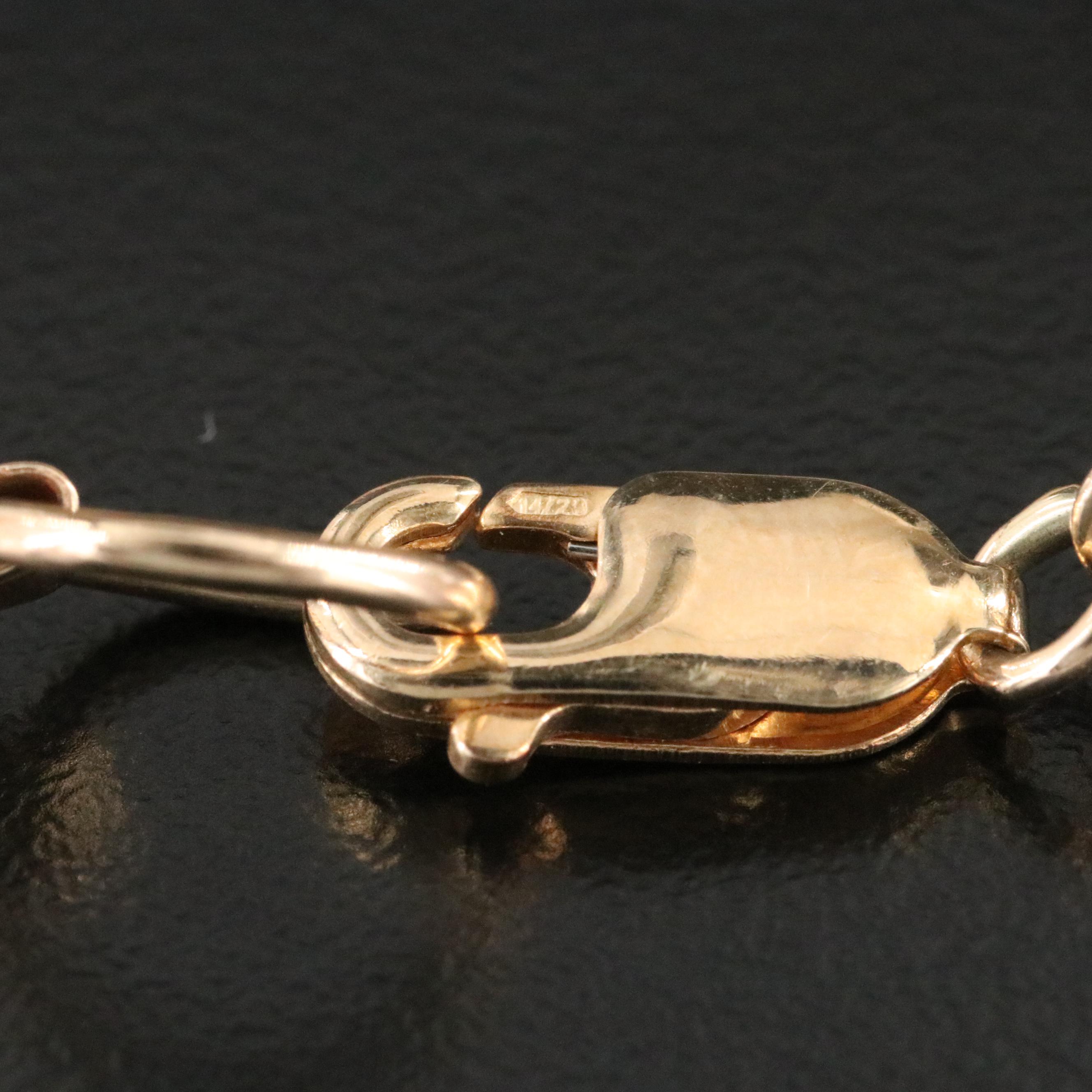 Southwestern 14K Gemstone Inlay Bracelet with Kachina Dancers