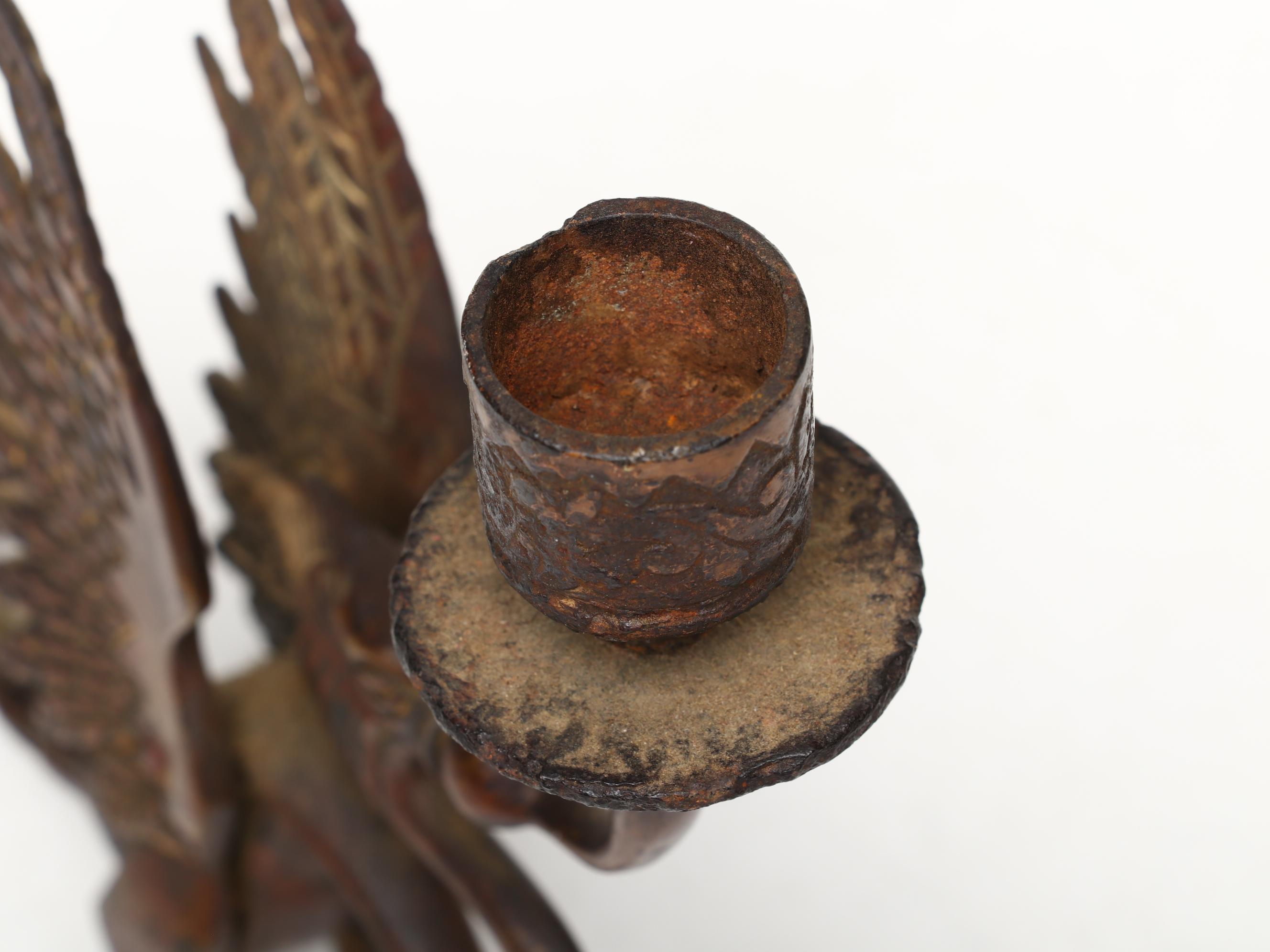 Victorian Ceramic and Metal Mantel Ewer with Celadon Jar and Dragon Candlestick