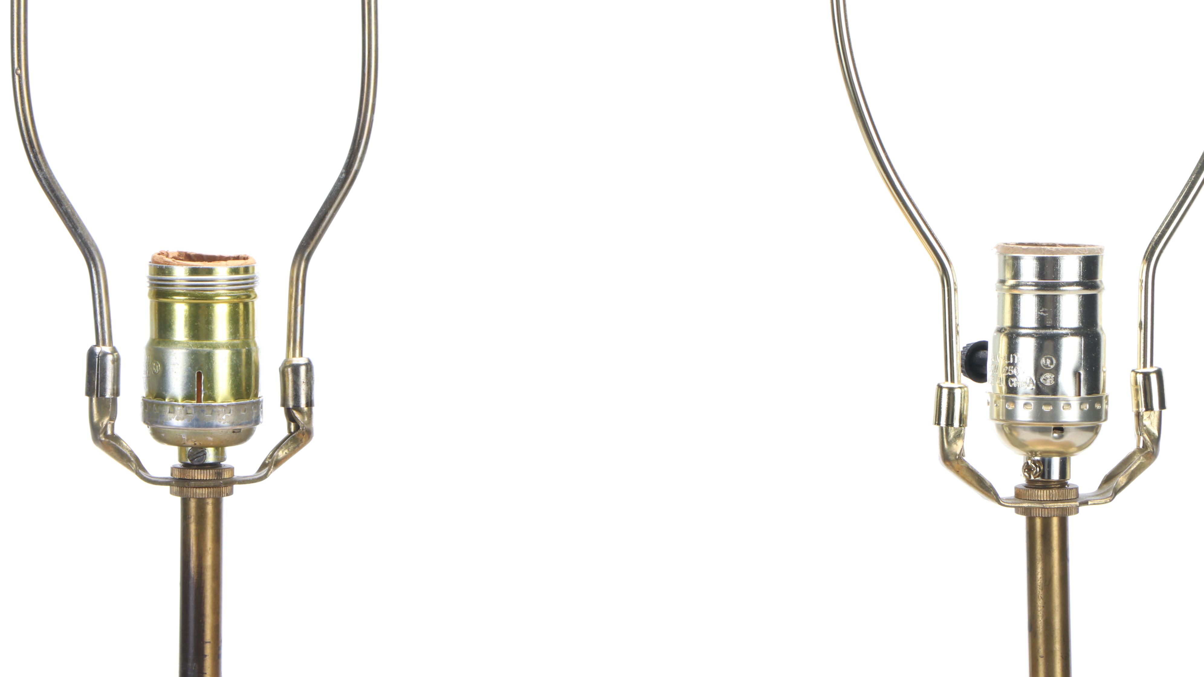 Japanese Satsuma Porcelain Vase Lamps with Scenes From Folk Tales