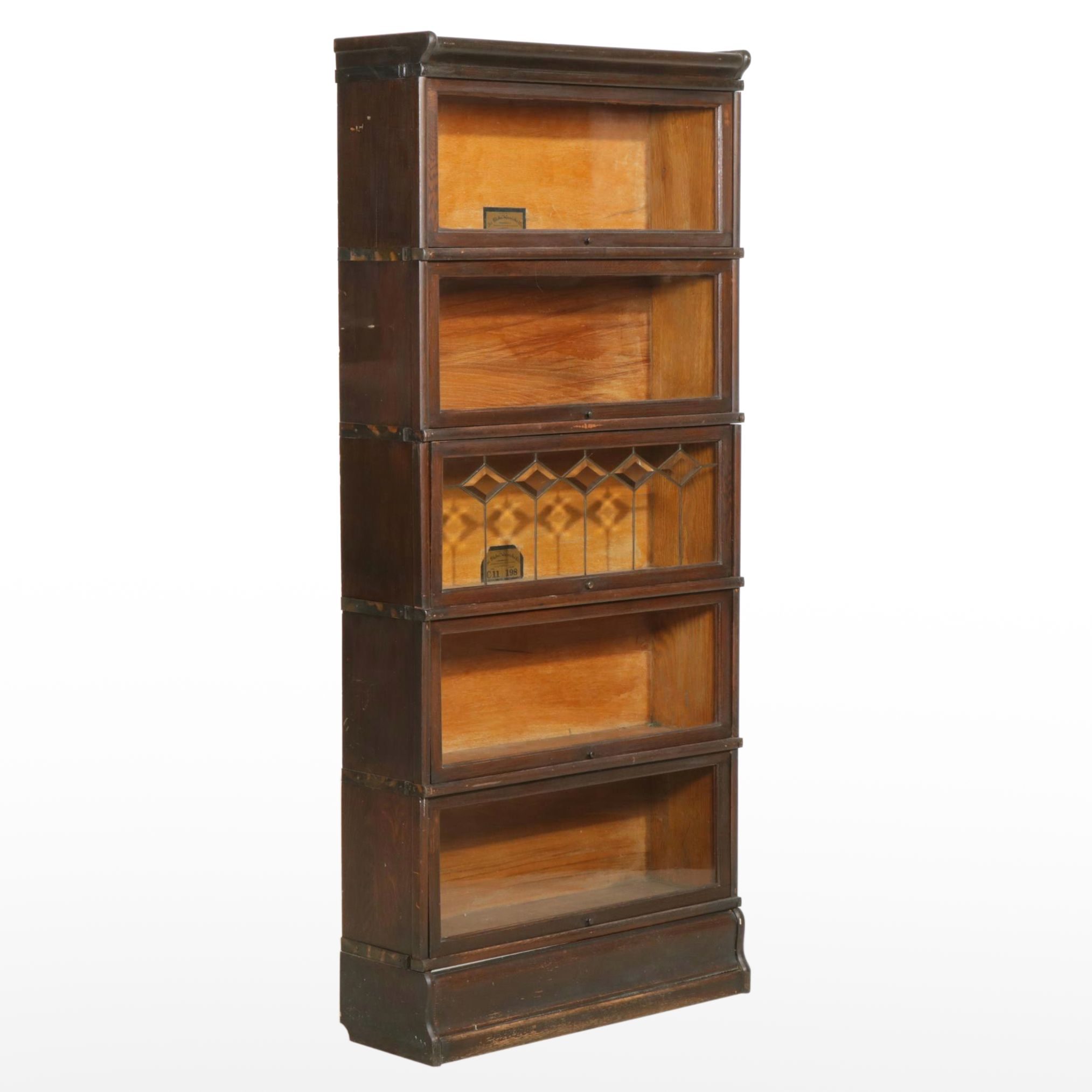 Mahogany Barrister's Bookcase with Globe Wernicke Shelves, Early 20th Century