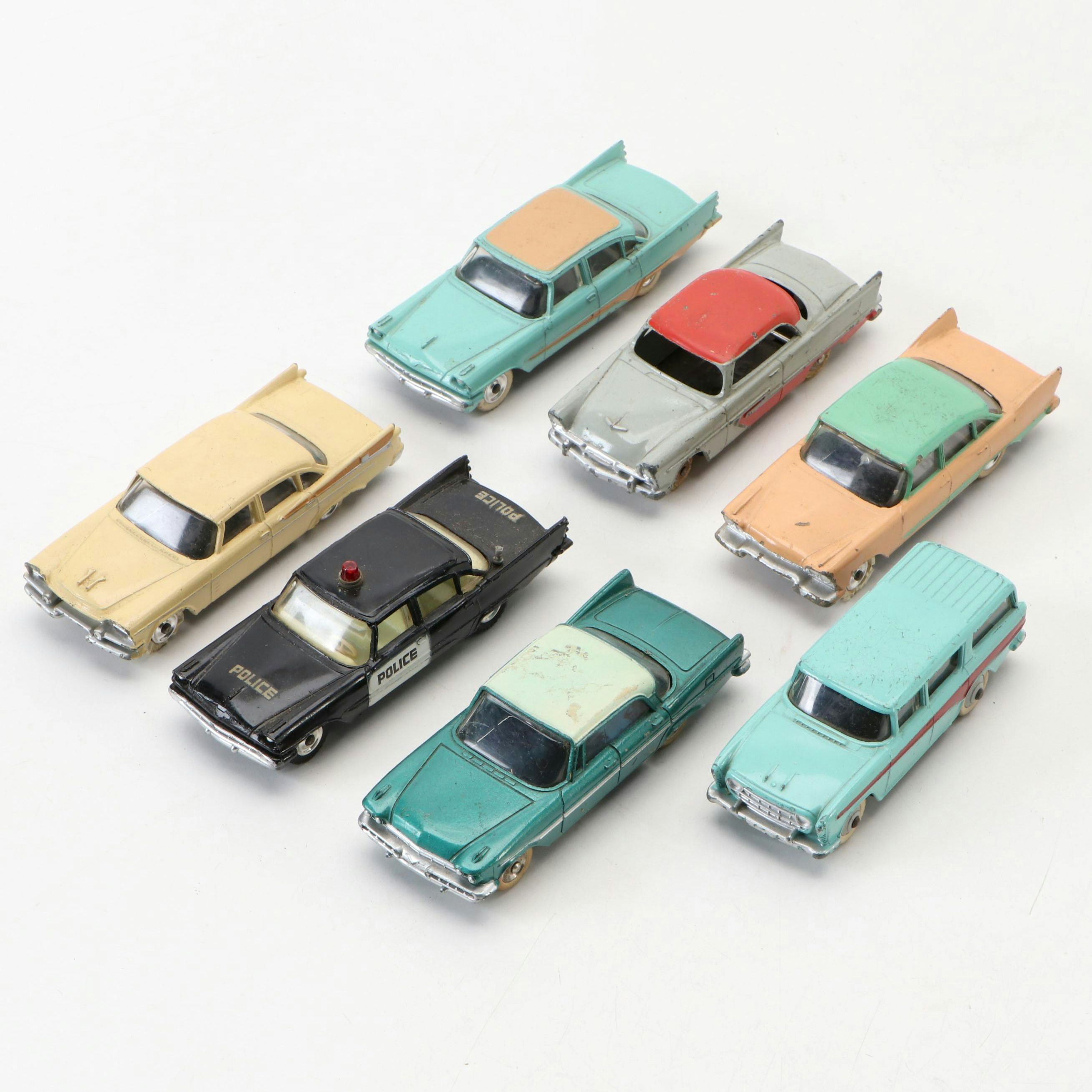 Meccano Dinky Toys "Plymouth Plaza," "DeSoto Fireflite" and More Cars