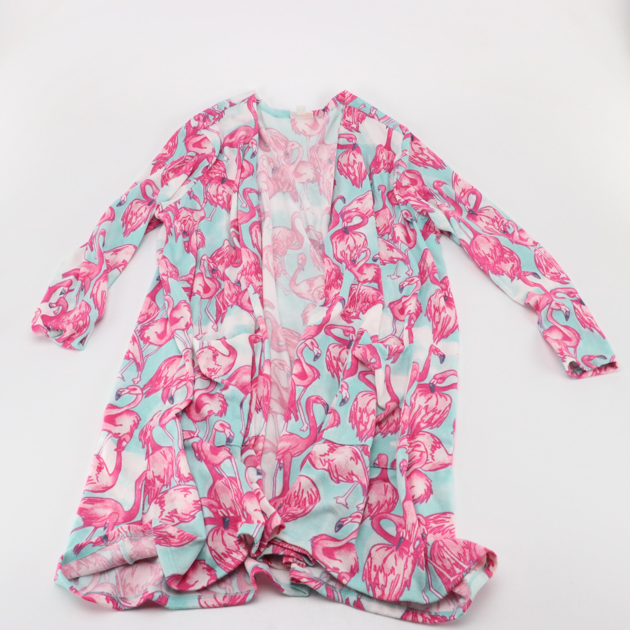 Flamingo Printed Crocs, Lula Roe Cardigan, Zip Pouches, Jewelry and More