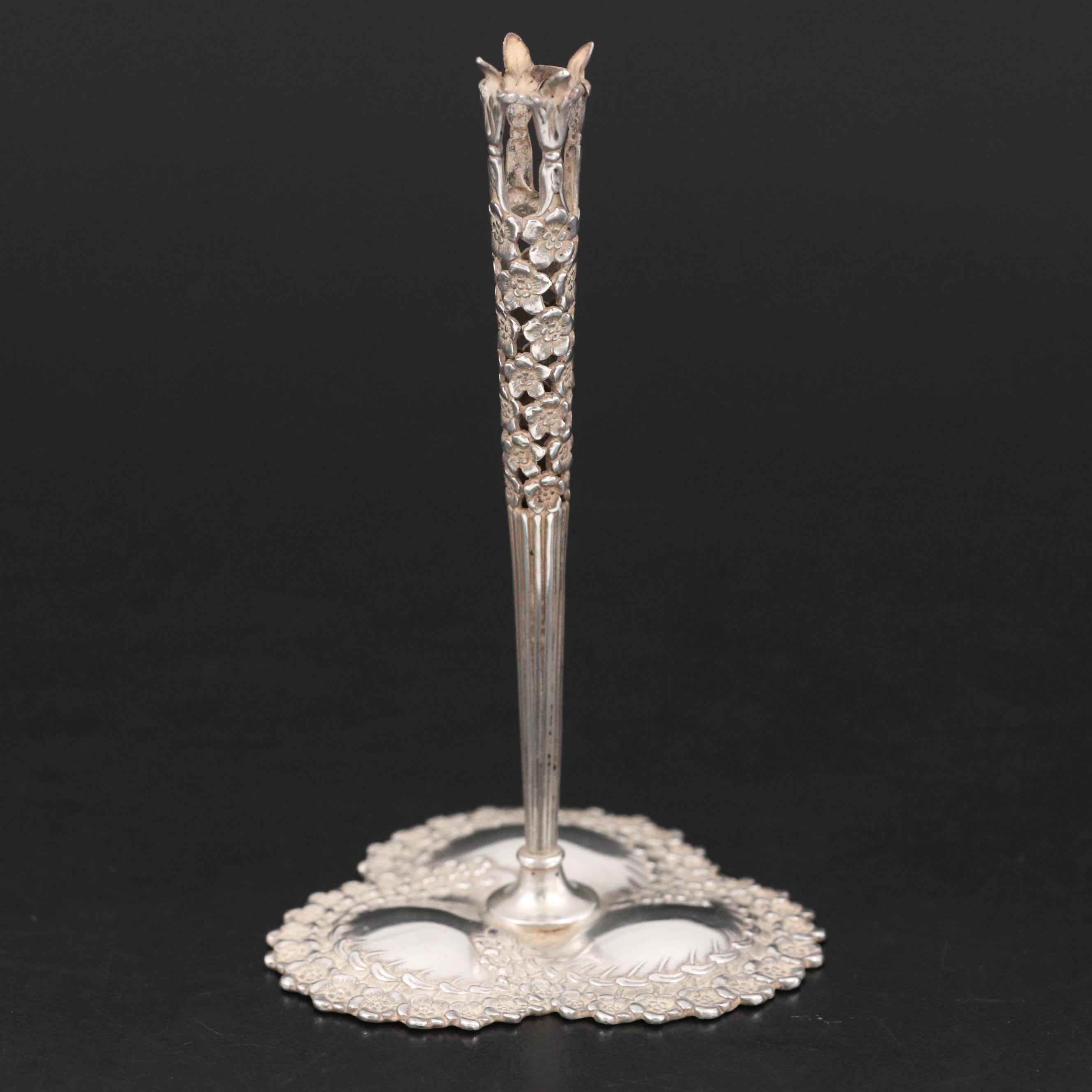 Tiffany & Co. Sterling Silver Openwork Bud Vase, Early 20th Century