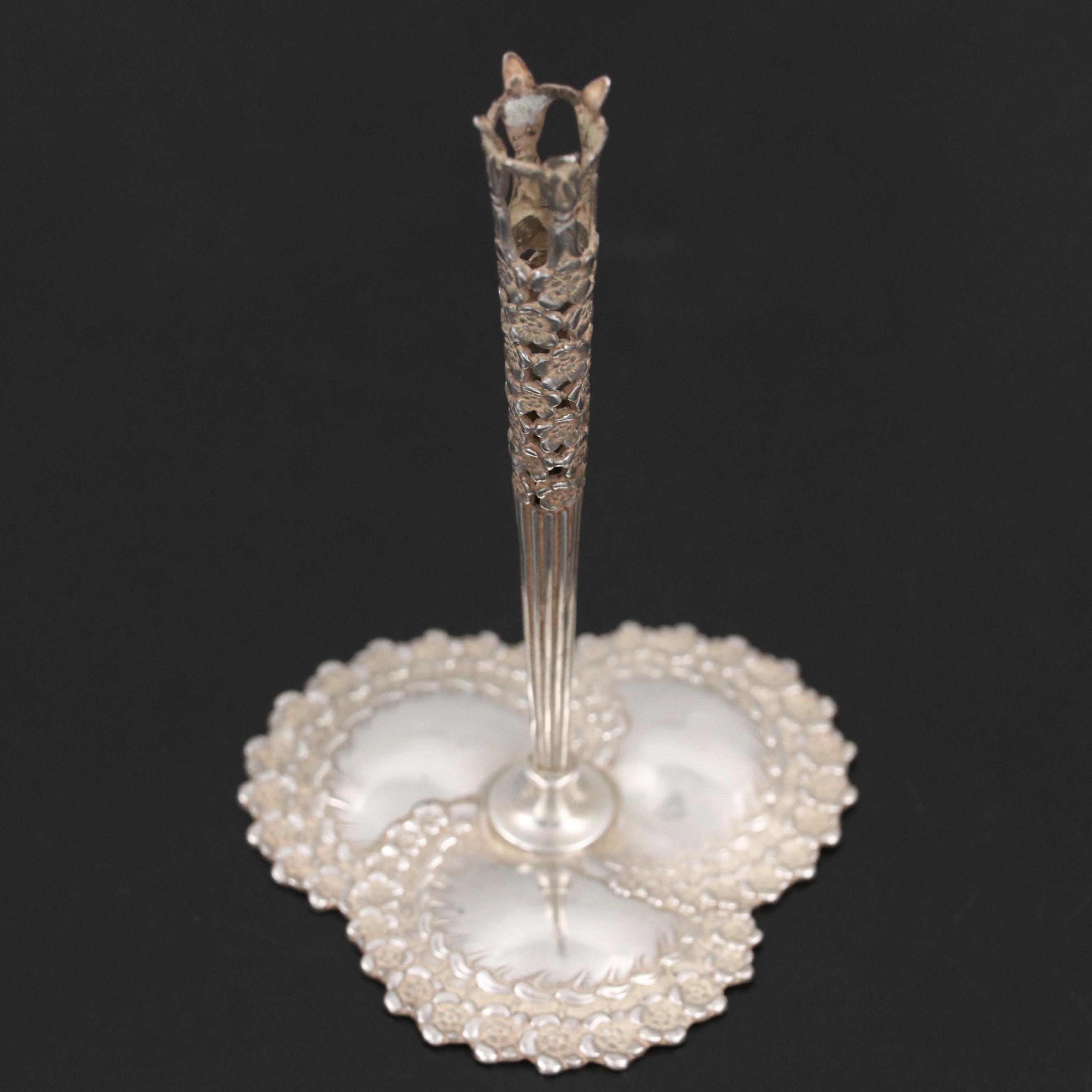 Tiffany & Co. Sterling Silver Openwork Bud Vase, Early 20th Century