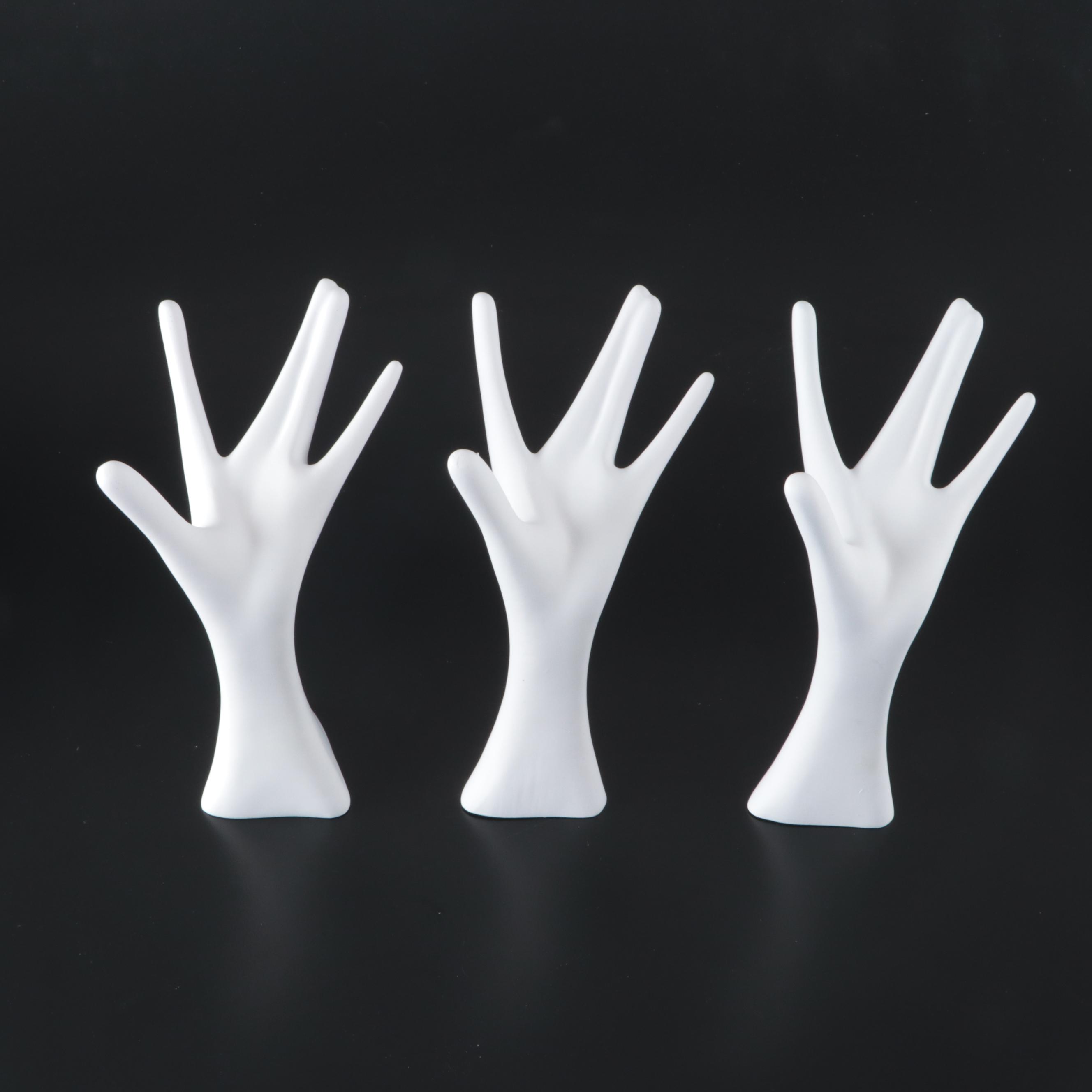 White Ring and Bracelet Jewelry Display Set