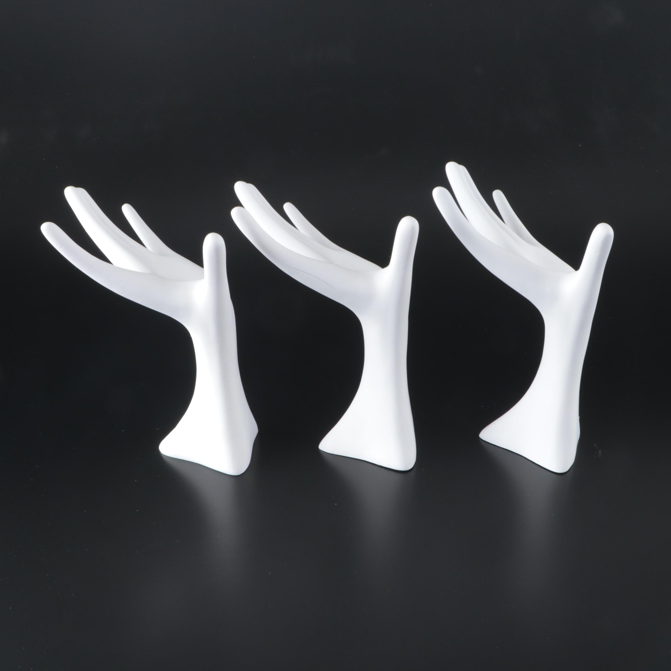 White Ring and Bracelet Jewelry Display Set