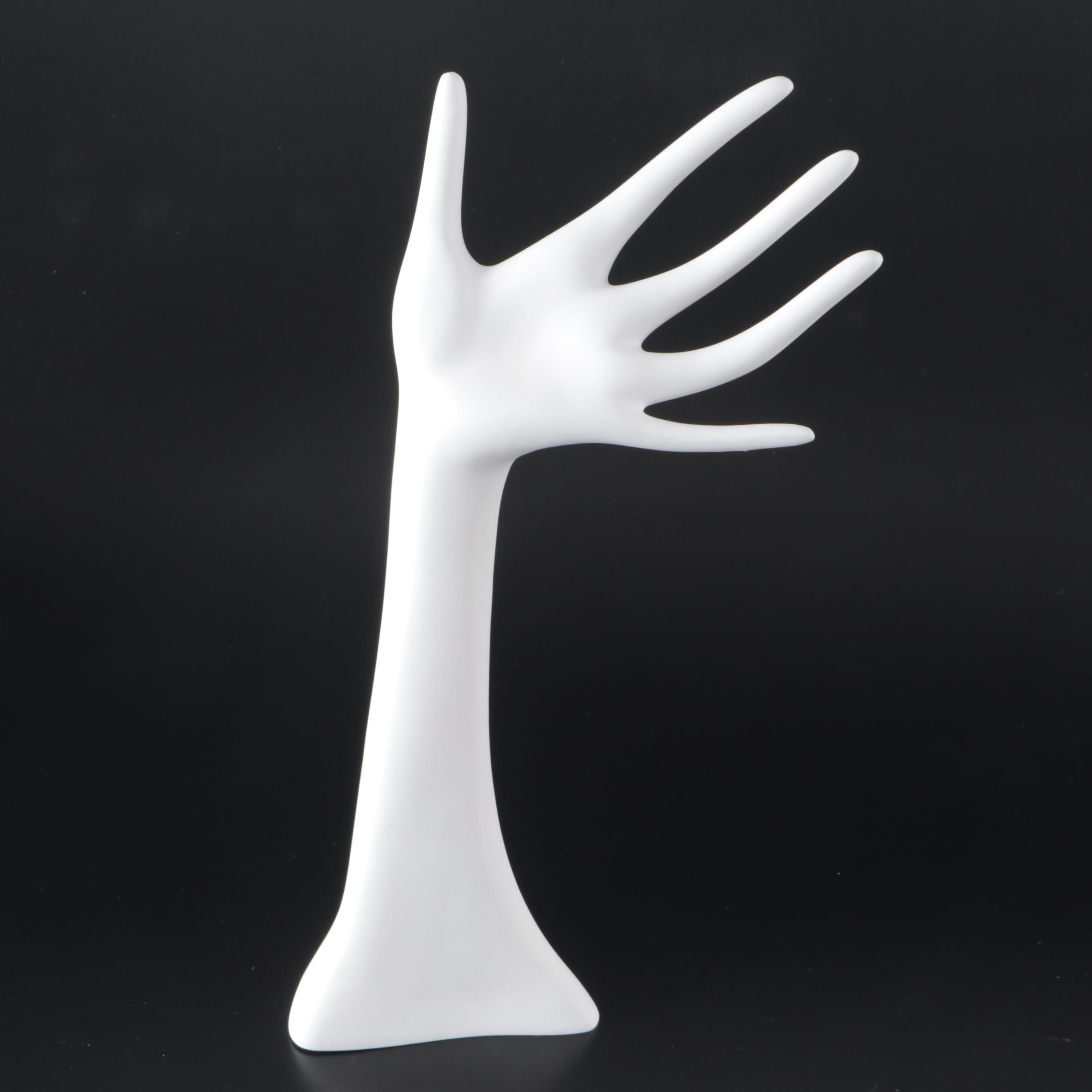 White Ring and Bracelet Jewelry Display Set