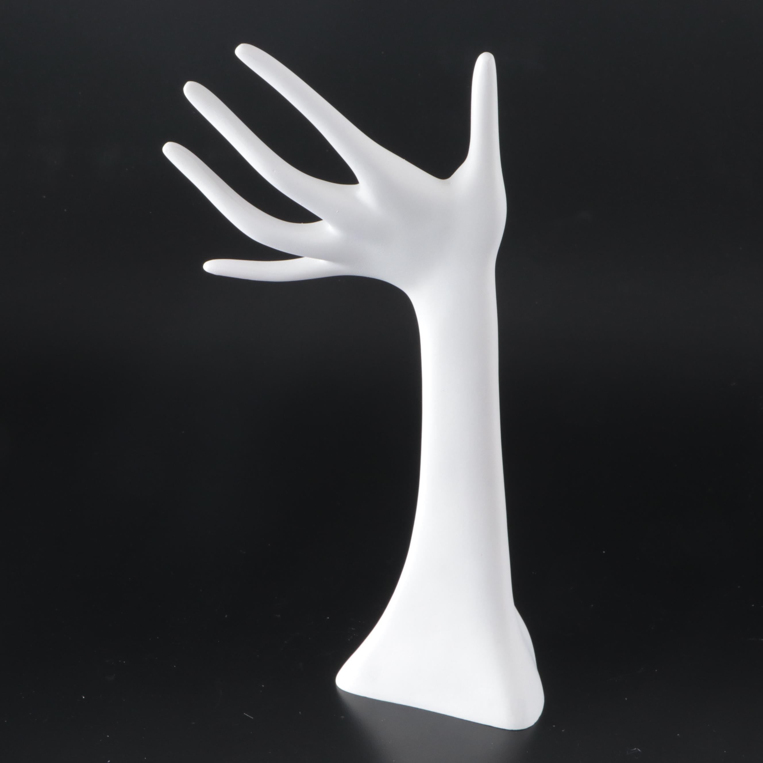 White Ring and Bracelet Jewelry Display Set