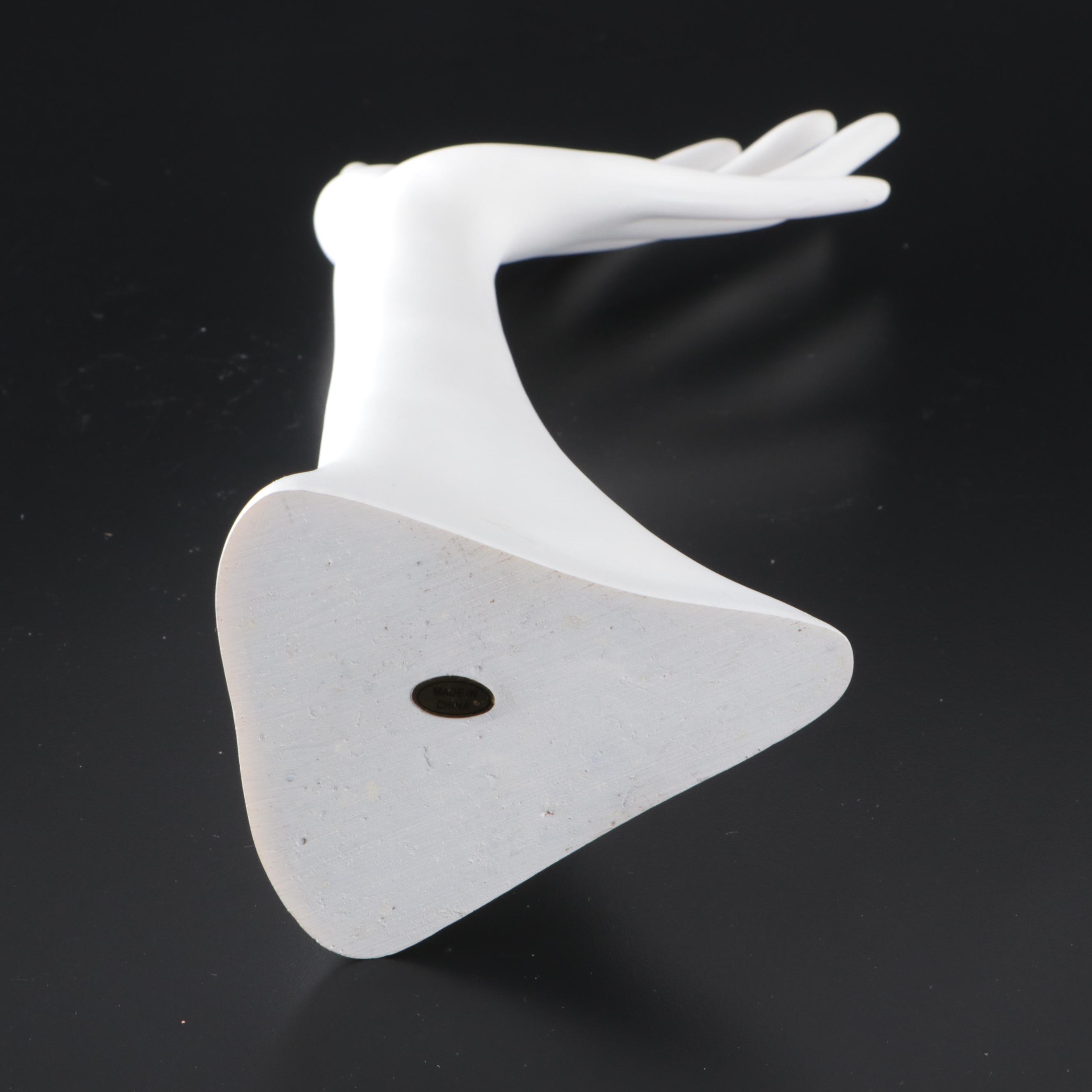 White Ring and Bracelet Jewelry Display Set