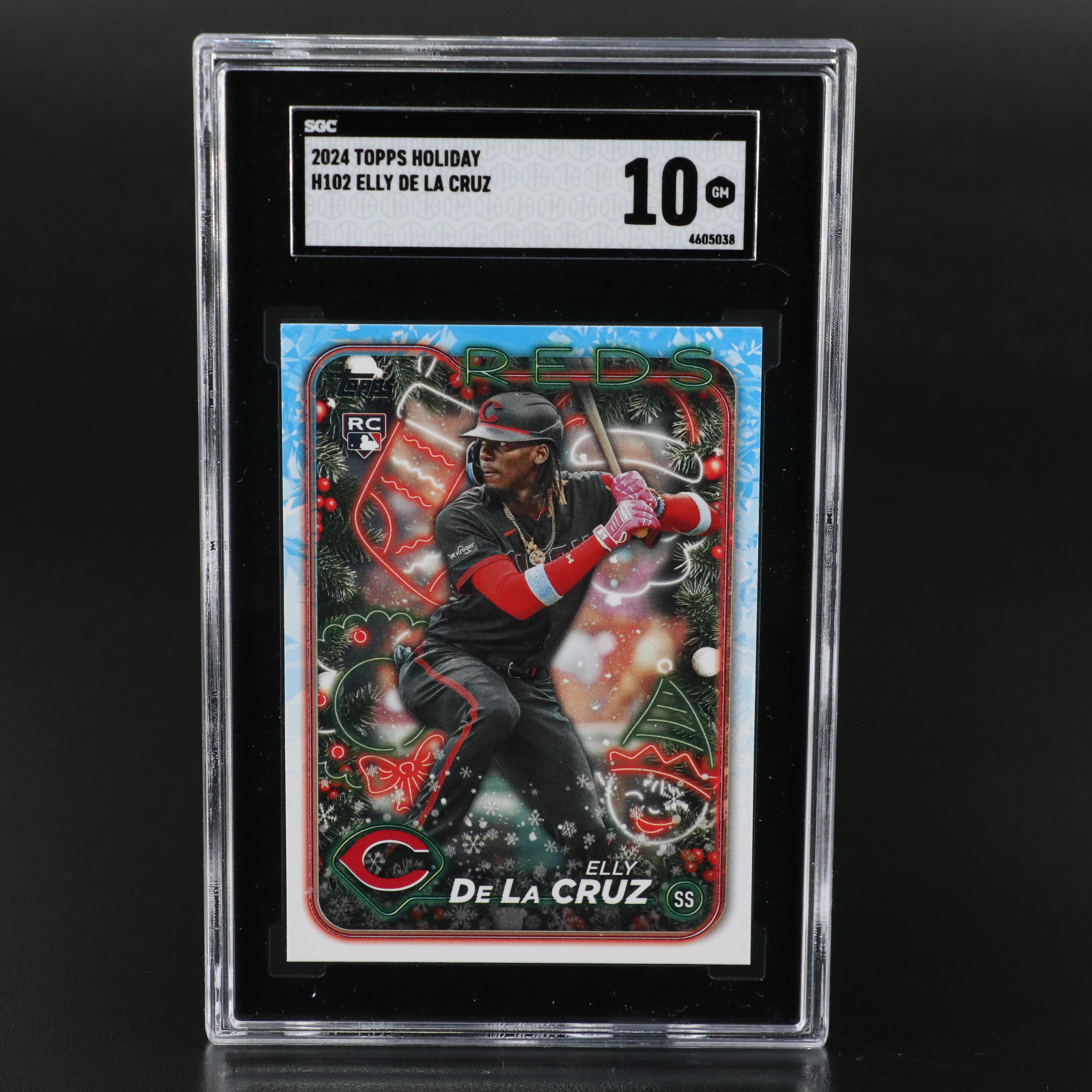 2024 Topps Holiday Elly De La Cruz Rookie Baseball Card Graded SGC 10