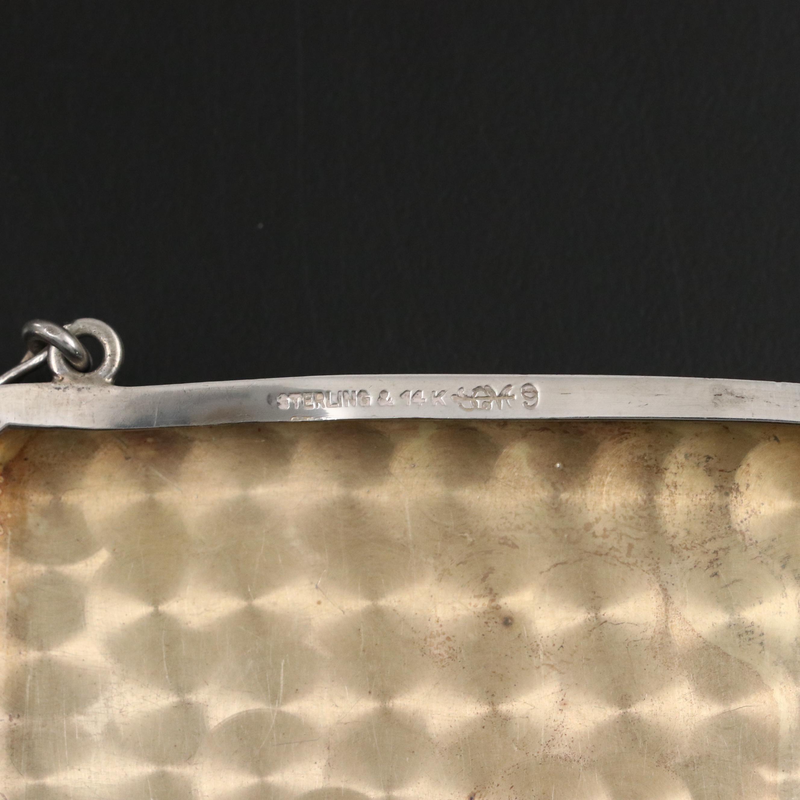 Schmitz, Moore & Co. 14K Gilt Sterling Silver, Coin & Compact Purse, 1915–1920