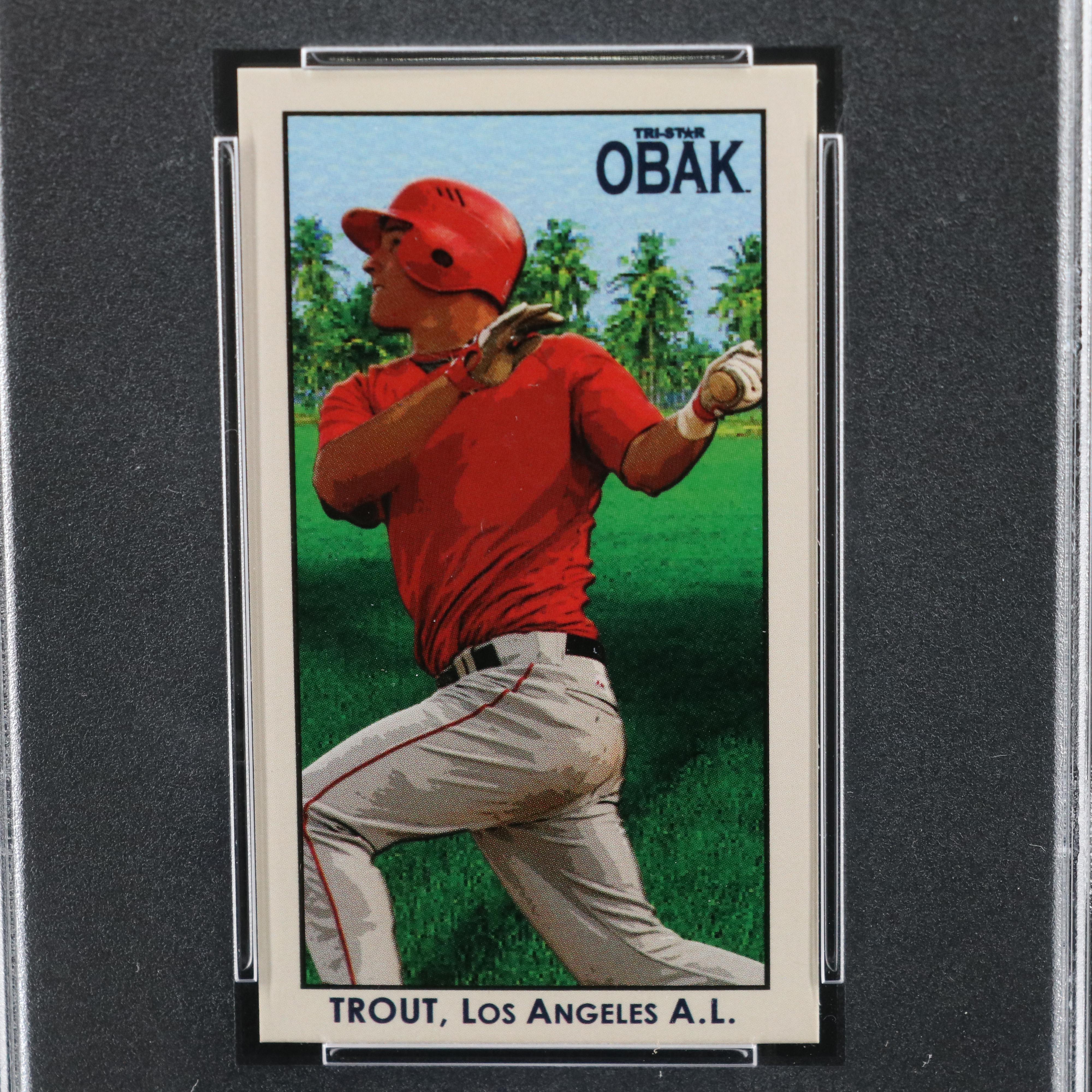 2010 Tristar Mike Trout Obak Mini 31st National Promo Prospect Card PSA 10