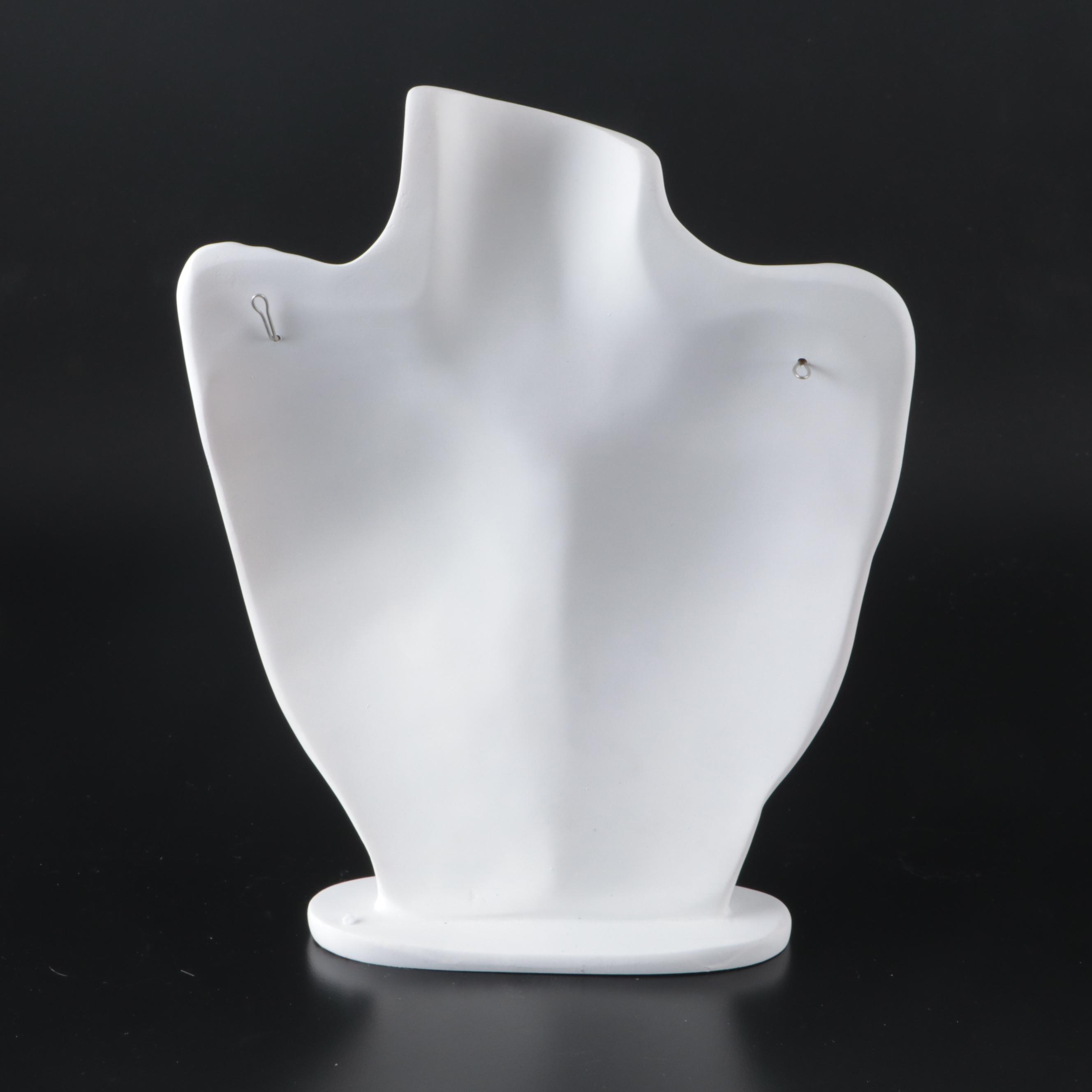 White Ring, Necklace and Earring Jewelry Display Set