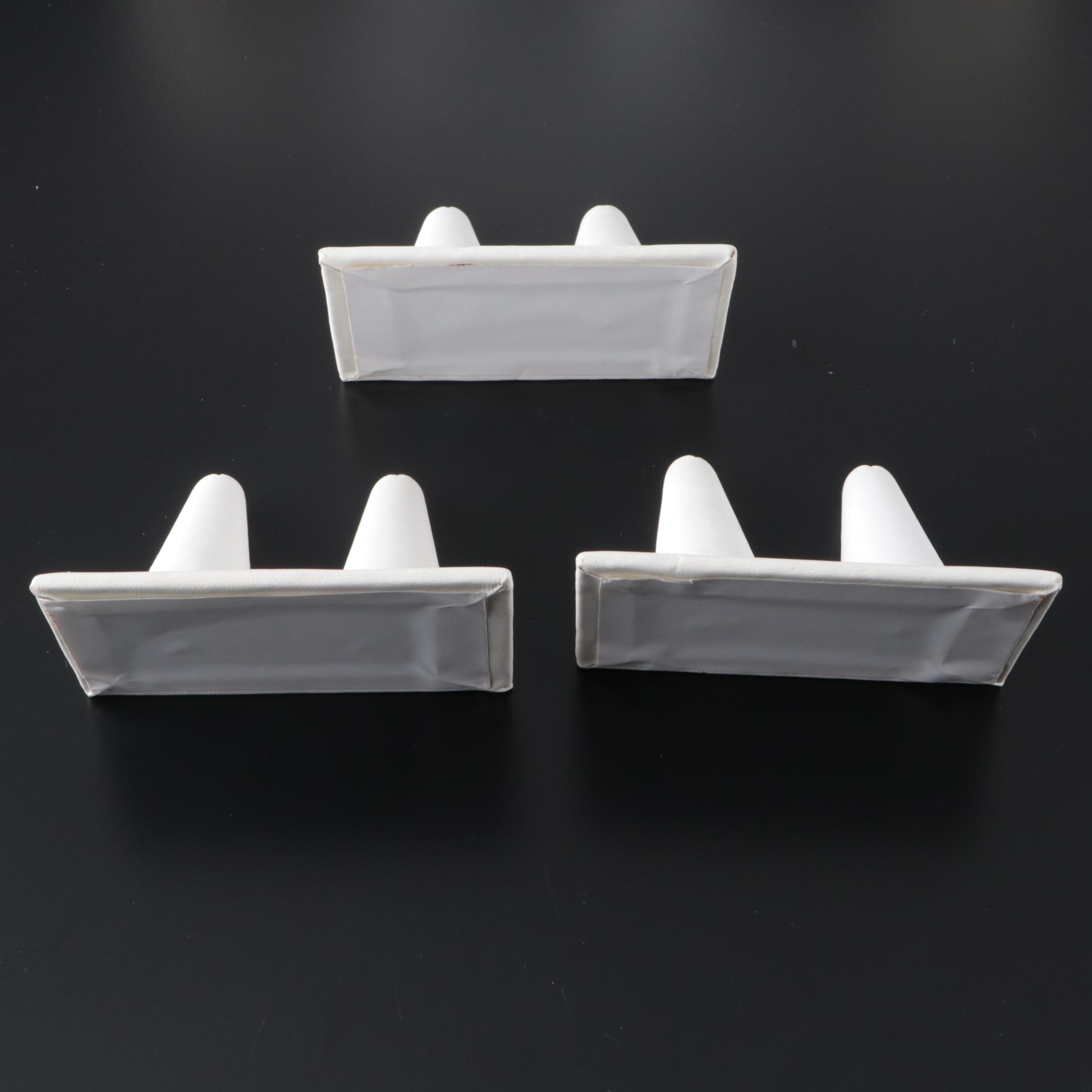 White Ring, Necklace and Earring Jewelry Display Set