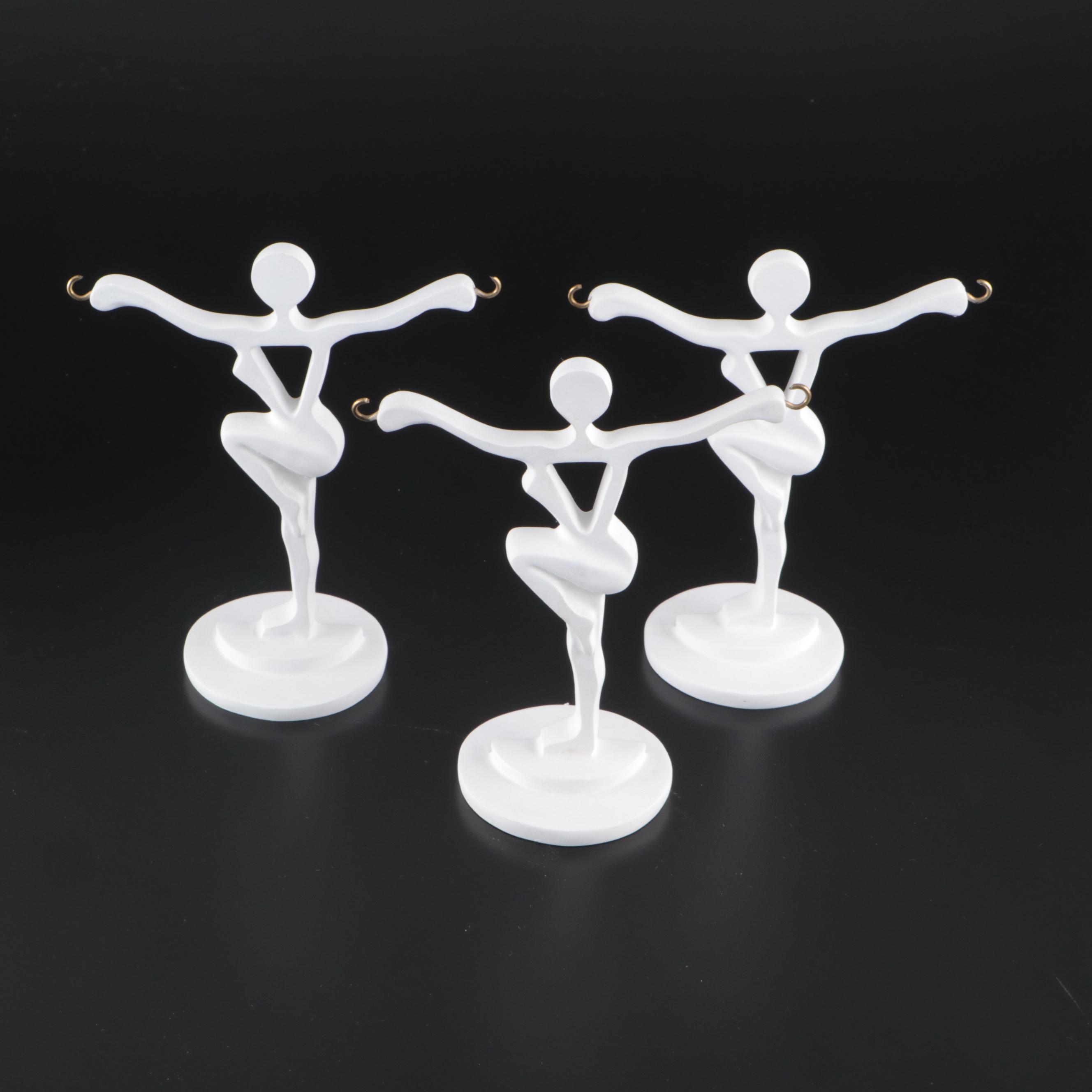 White Ring, Necklace and Earring Jewelry Display Set