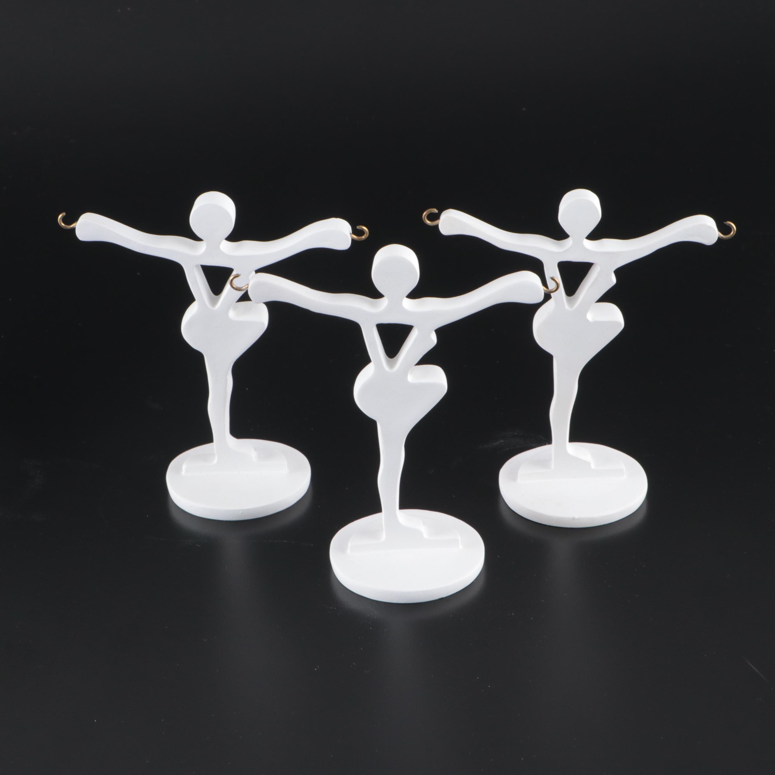 White Ring, Necklace and Earring Jewelry Display Set