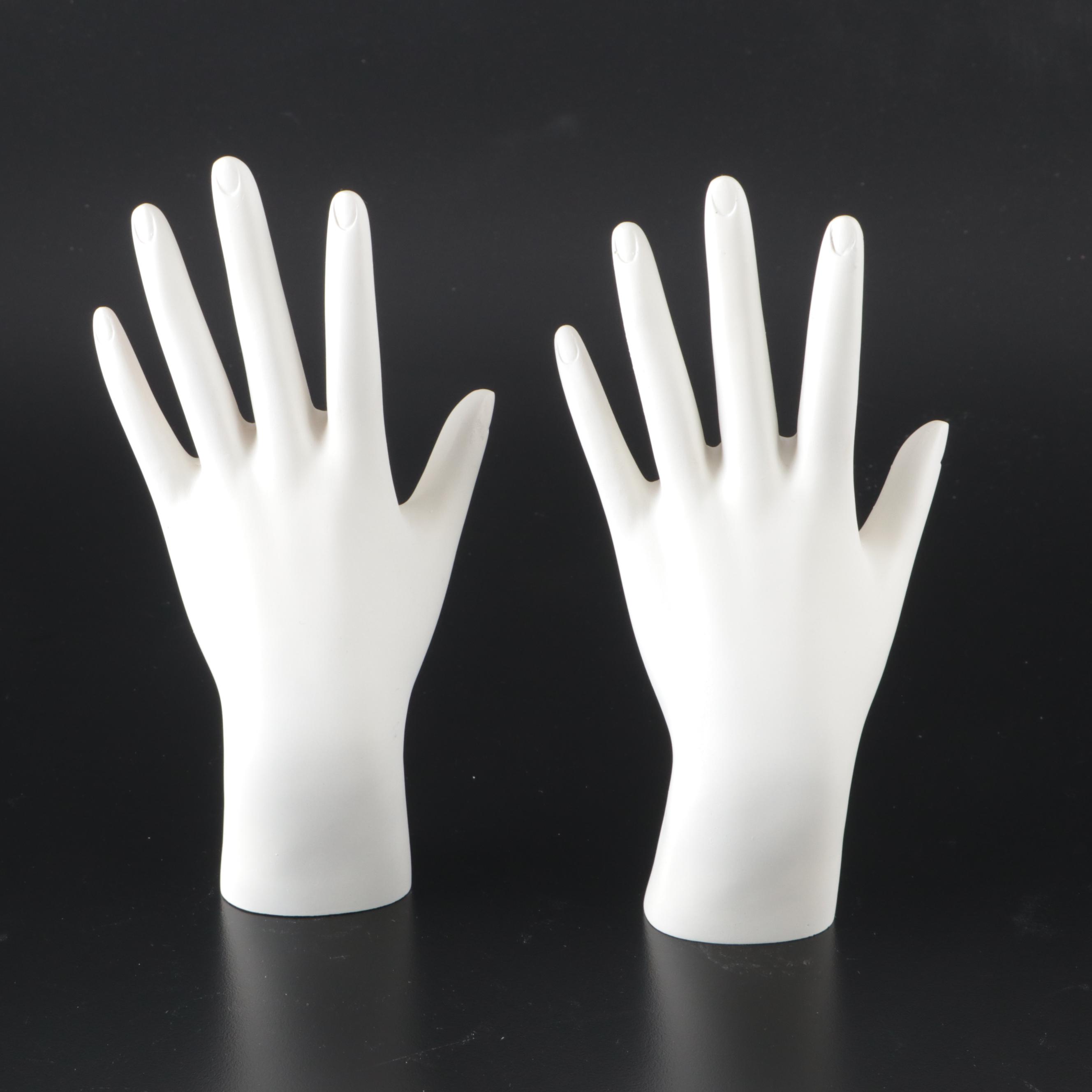 White Ring, Necklace and Earring Jewelry Display Set