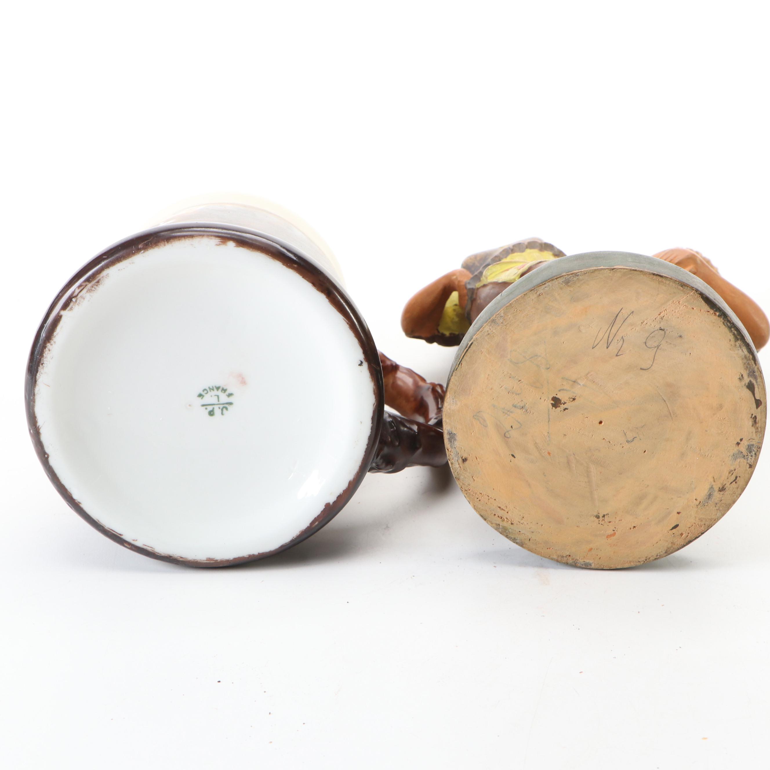 German Folk Art Style Wood Figurine, Stein and More